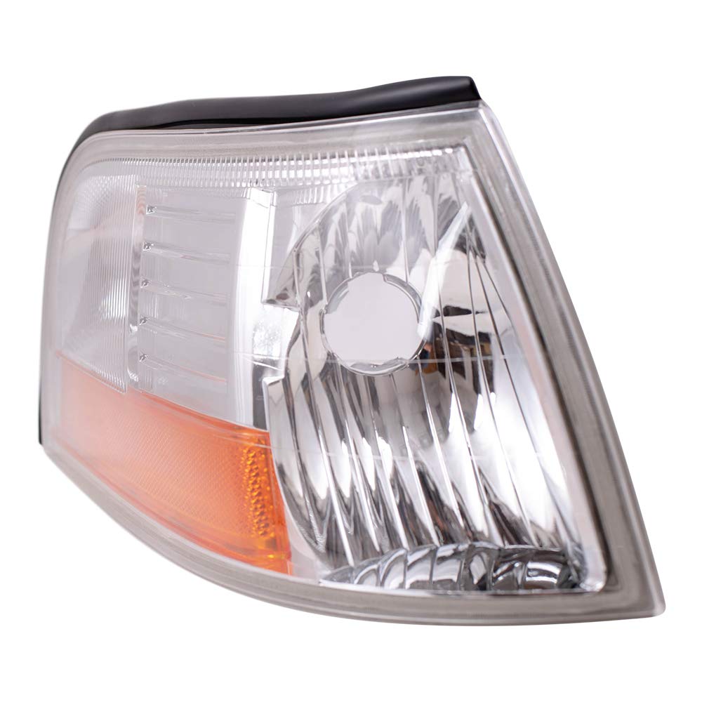 Brock Replacement Driver & Passenger Side Marker Lights for 2003-2005 Mercury Grand Marquis - Compatible with 3W3Z13201AA & 3W3Z13200AA - Easy Installation for Improved Night Visibility & Safety