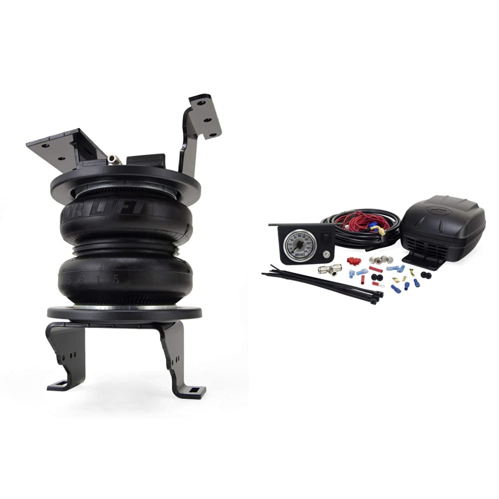 Air Lift 57538 LoadLifter 7500 XL Ultimate Air Spring Kit & 25804 Air Shock Controller Kit - Heavy Duty Truck Suspension Upgrade for Towing and Off-Roading