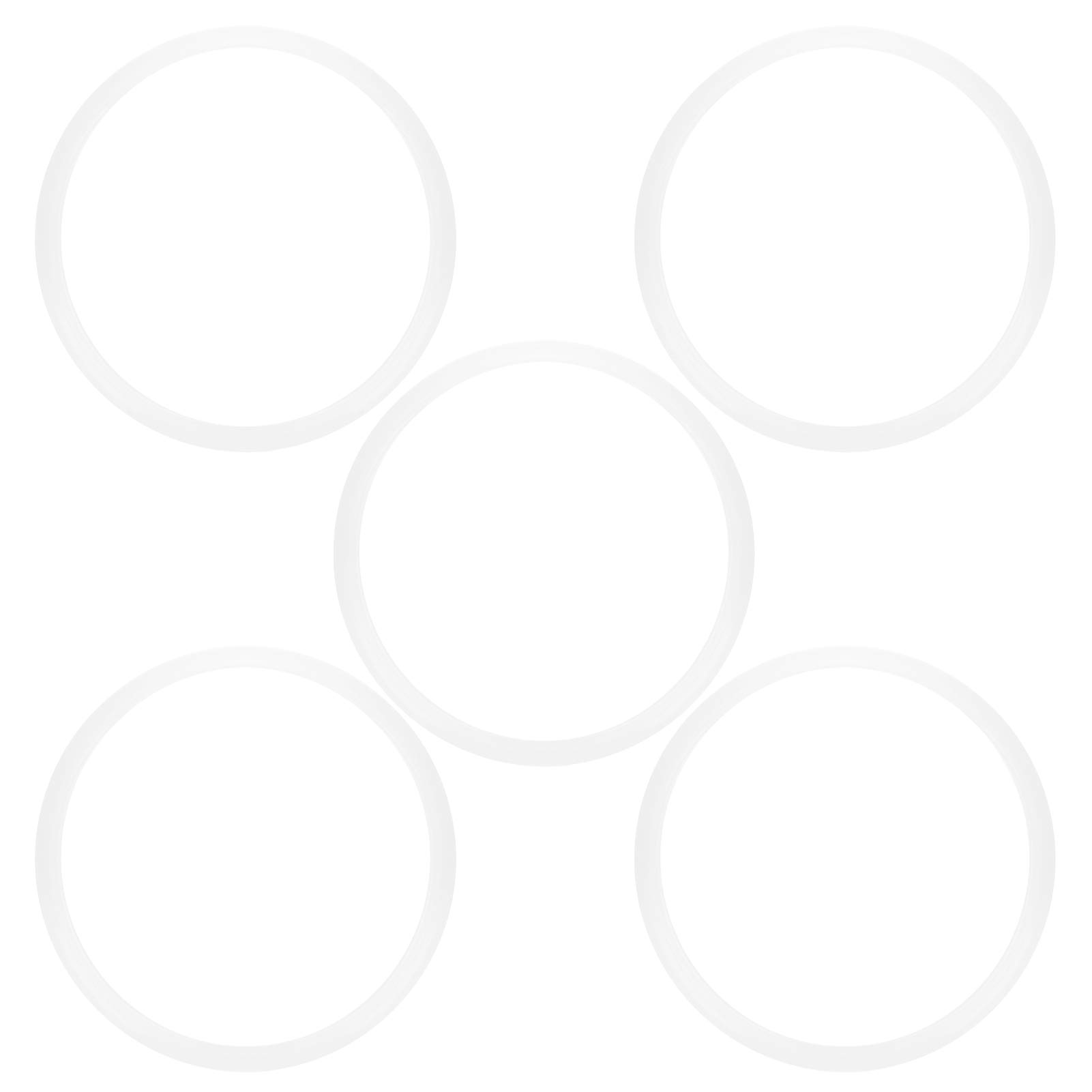 5Pcs Universal Silicone Pressure Cooker Replacement Gasket Sealing Ring - 20cm White O-Ring Sealer for Instant Pot, Cooker & Kitchen Appliances | Durable & Heat-Resistant for Safe Cooking, Canning & Meal Prep