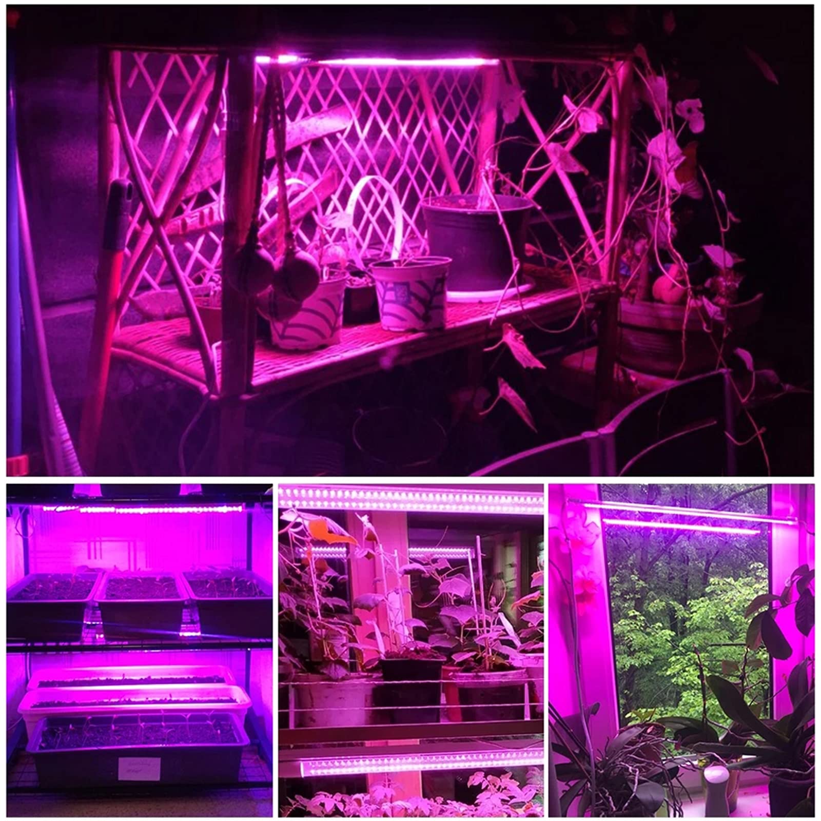 30W Full Spectrum LED Grow Light with Timer & Dimmable - 3 Head Flexible Clip Plant Light for Indoor Seedlings, Hydroponics, Succulents - USB 5V Powered for Home Gardening & Greenhouse Use