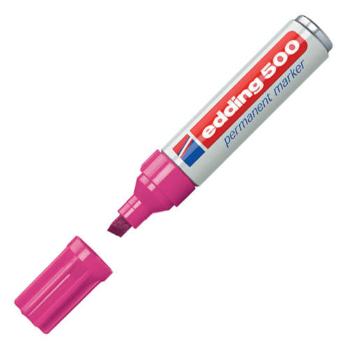 edding 500 Permanent Marker Pen Chisel Tip - Waterproof & Fade-Resistant for Labeling, Crafts & Industrial Use