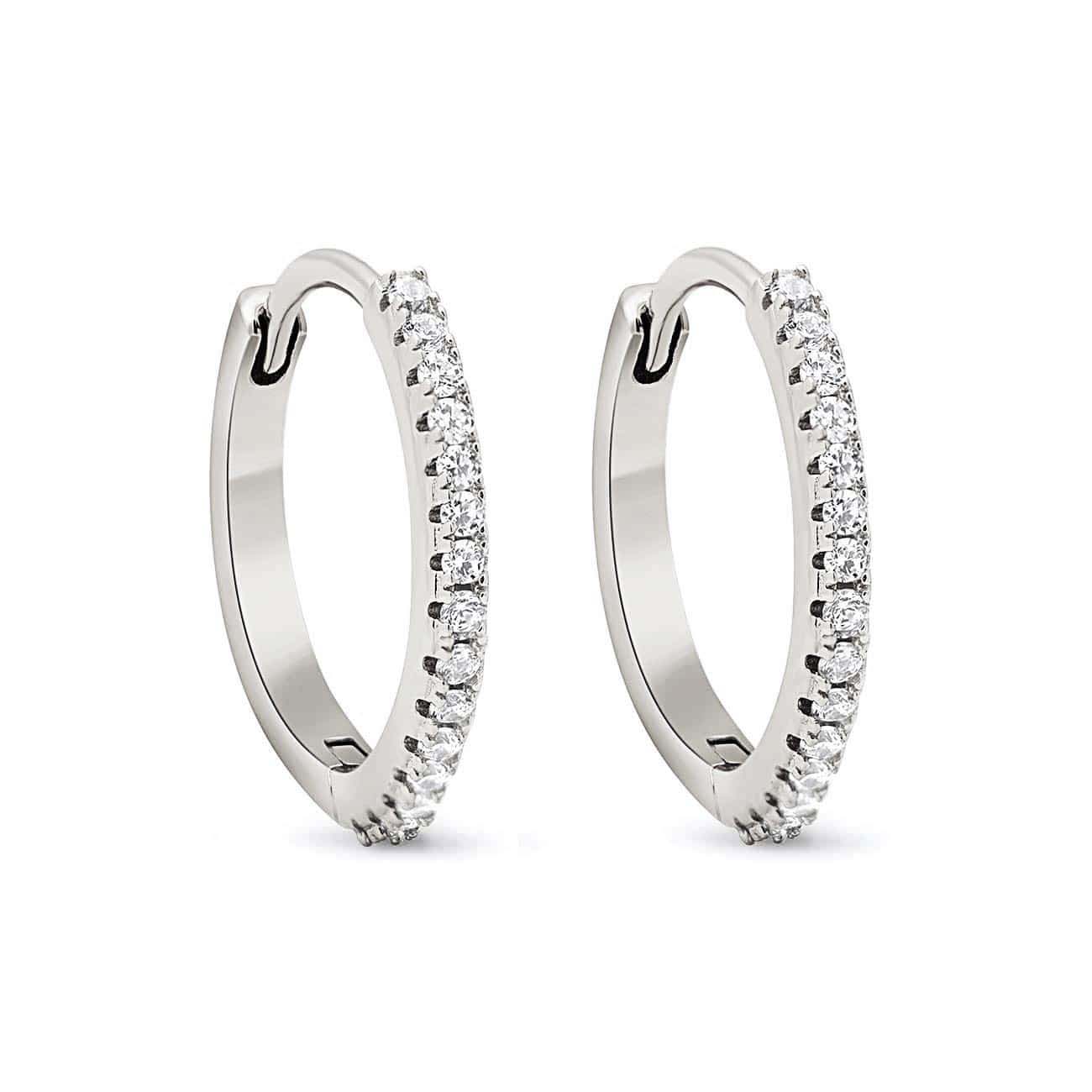 Dainty Thin Pavé Small Hoop Earrings for Women - Perfect for Everyday Wear & Special Occasions