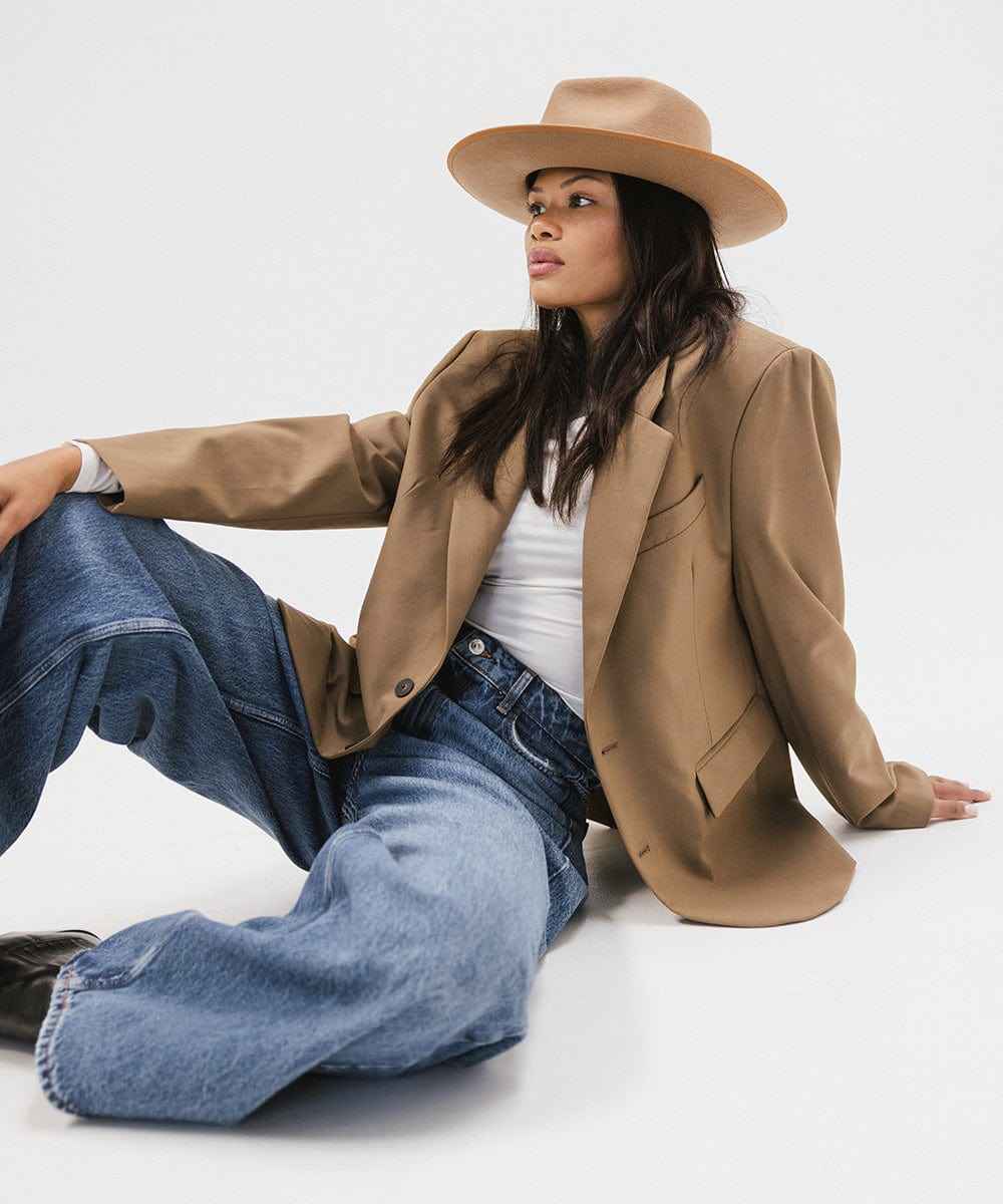 Monroe Rancher Fedora Hat for Men & Women - Western Style Cowboy Hat with Wide Brim - Perfect for Outdoor, Rodeo, and Country Music Events