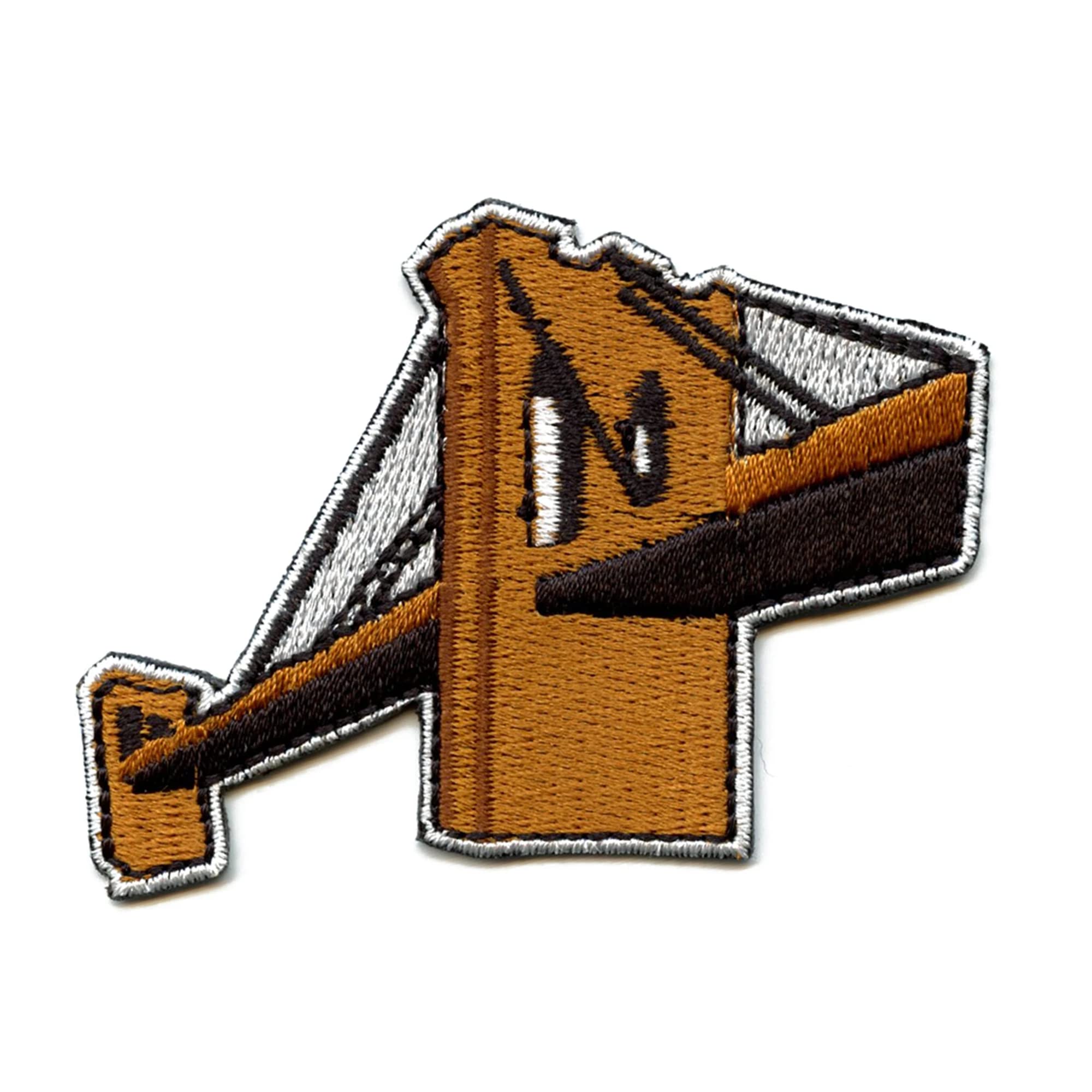 Brooklyn Bridge Embroidered Iron On Hat Patch for Travel, DIY, and Custom Clothing - Perfect for Jackets, Backpacks, and Caps