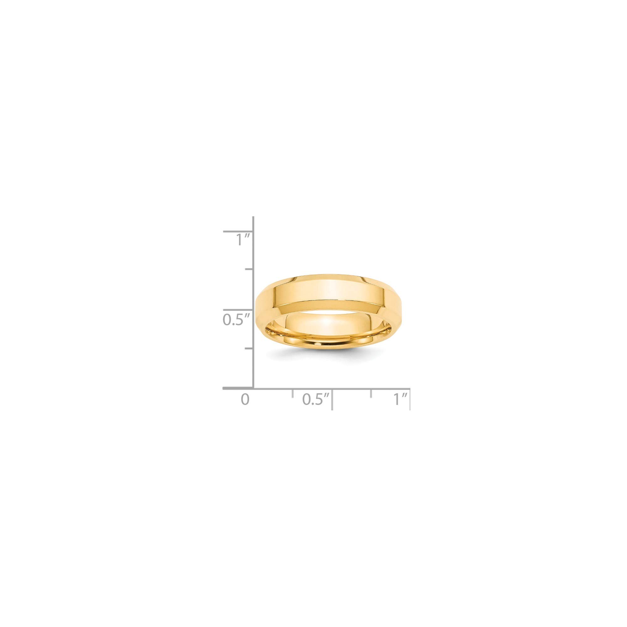 14k Yellow Gold 6mm Comfort Fit Band Ring - Size 11.5 for Men & Women