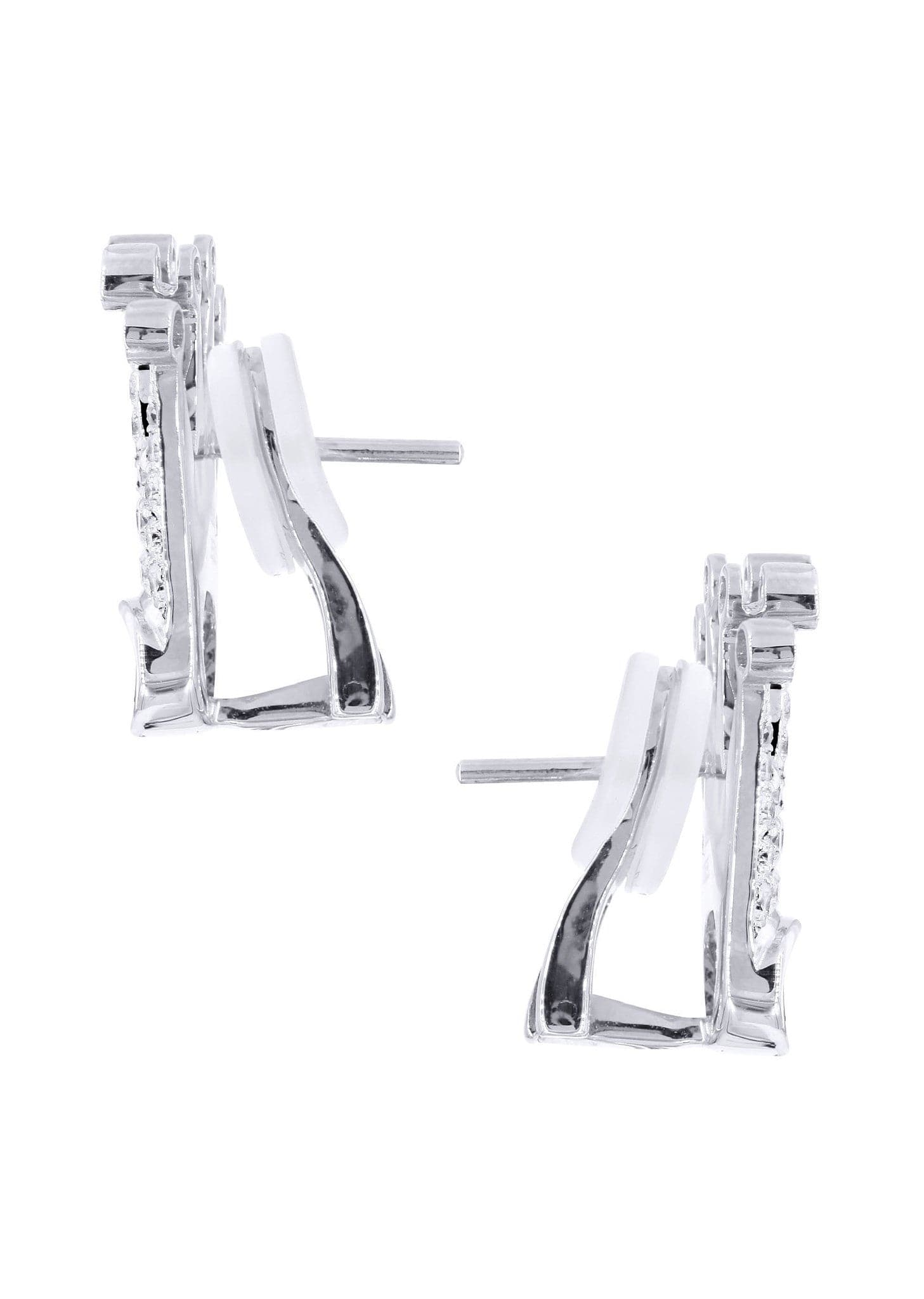 14K White Gold Diamond Earrings for Men - 0.86 Carat Stud Earrings | Perfect for Weddings, Gifts & Special Occasions
