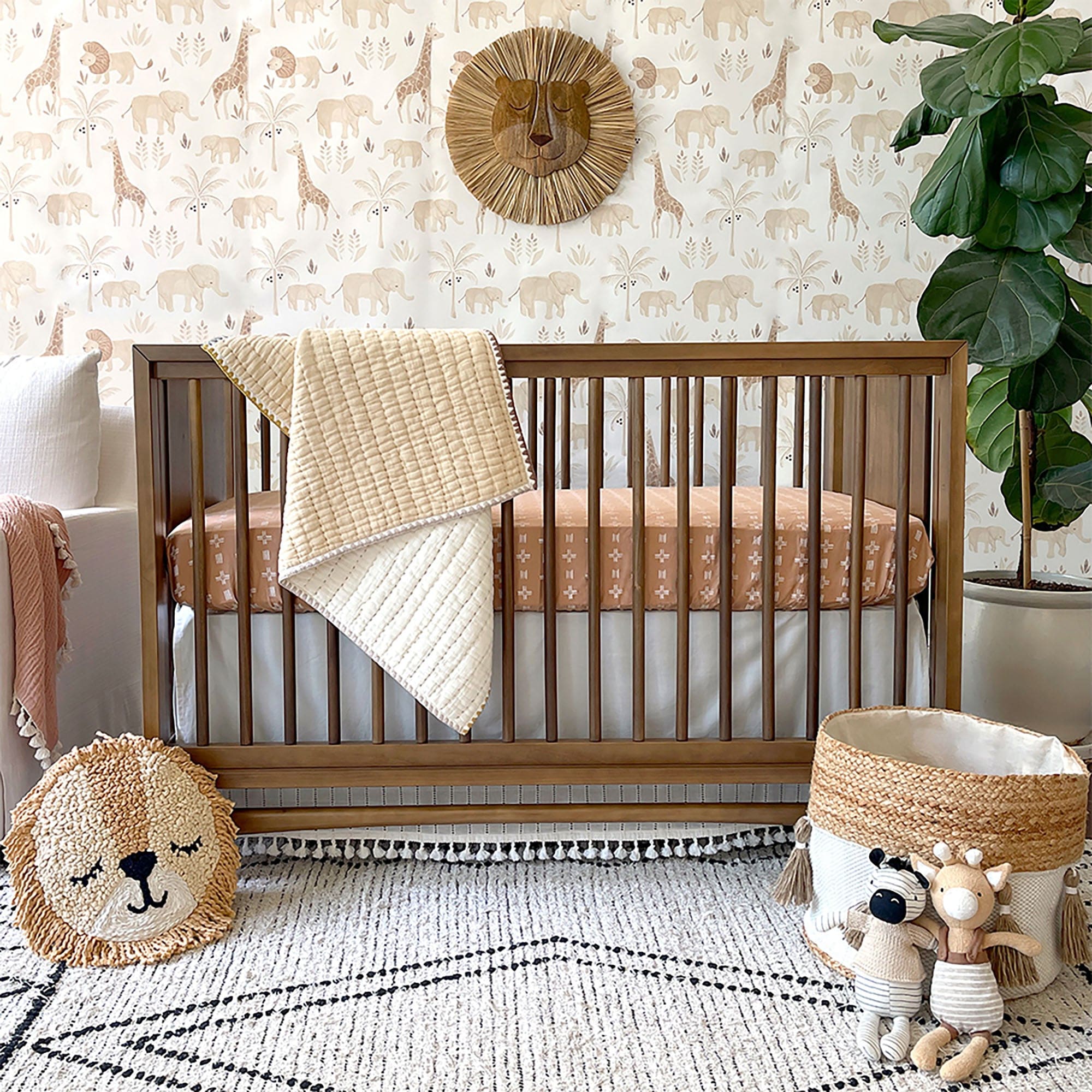 Crane Baby Kendi Wallpaper - Nursery Decor, Kids Room Wallpaper, Peel and Stick Wall Mural for Baby Girl & Boy Bedrooms - Perfect for Nursery, Playroom & Children's Bedroom Decor