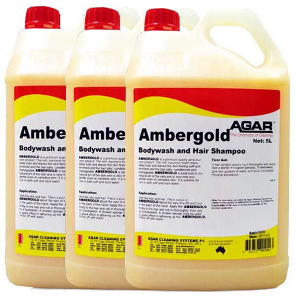 Agar Ambergold Premium Body Wash & Shampoo - Natural Cleansing for Skin & Hair - Perfect for Daily Shower & Travel