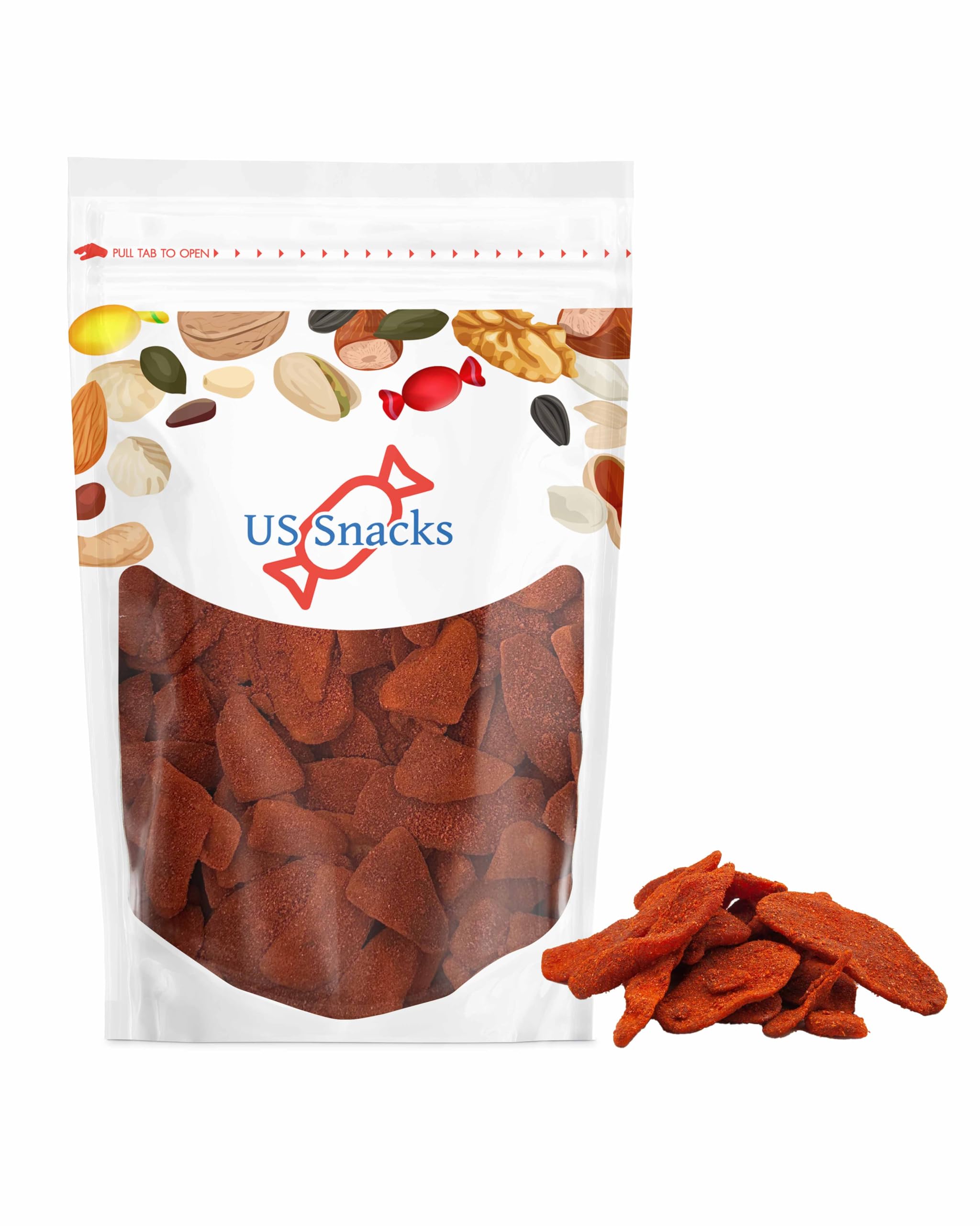 Spicy Dried Mango Slices - Hot Chili Flavored Mango Snacks, 2 Pound Bulk Pack - Perfect for Road Trips, Movie Nights & Healthy Snacking