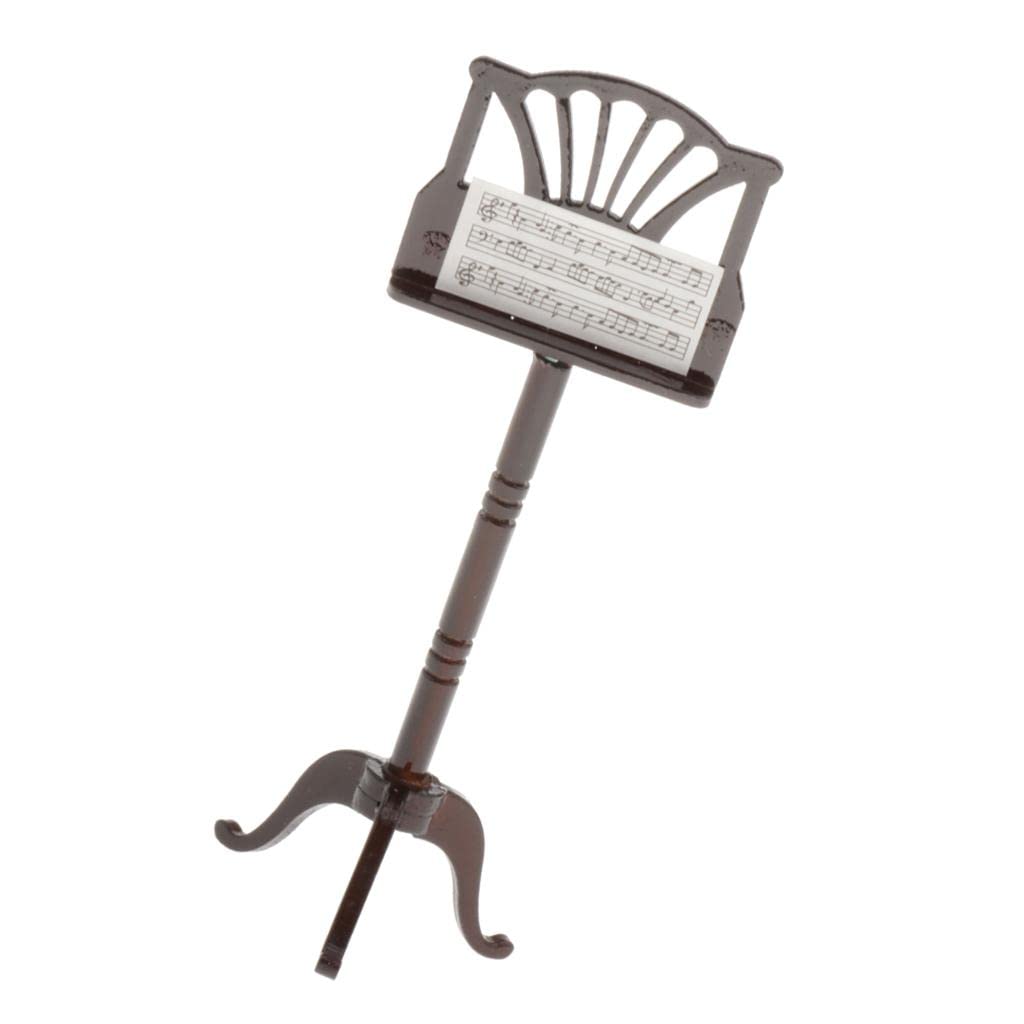 Amagogo Dollhouse Music Stand - Miniature Sheet Music Stand for Dollhouse Accessories | Perfect for Dollhouse Decor, Miniature Displays & Collectibles
