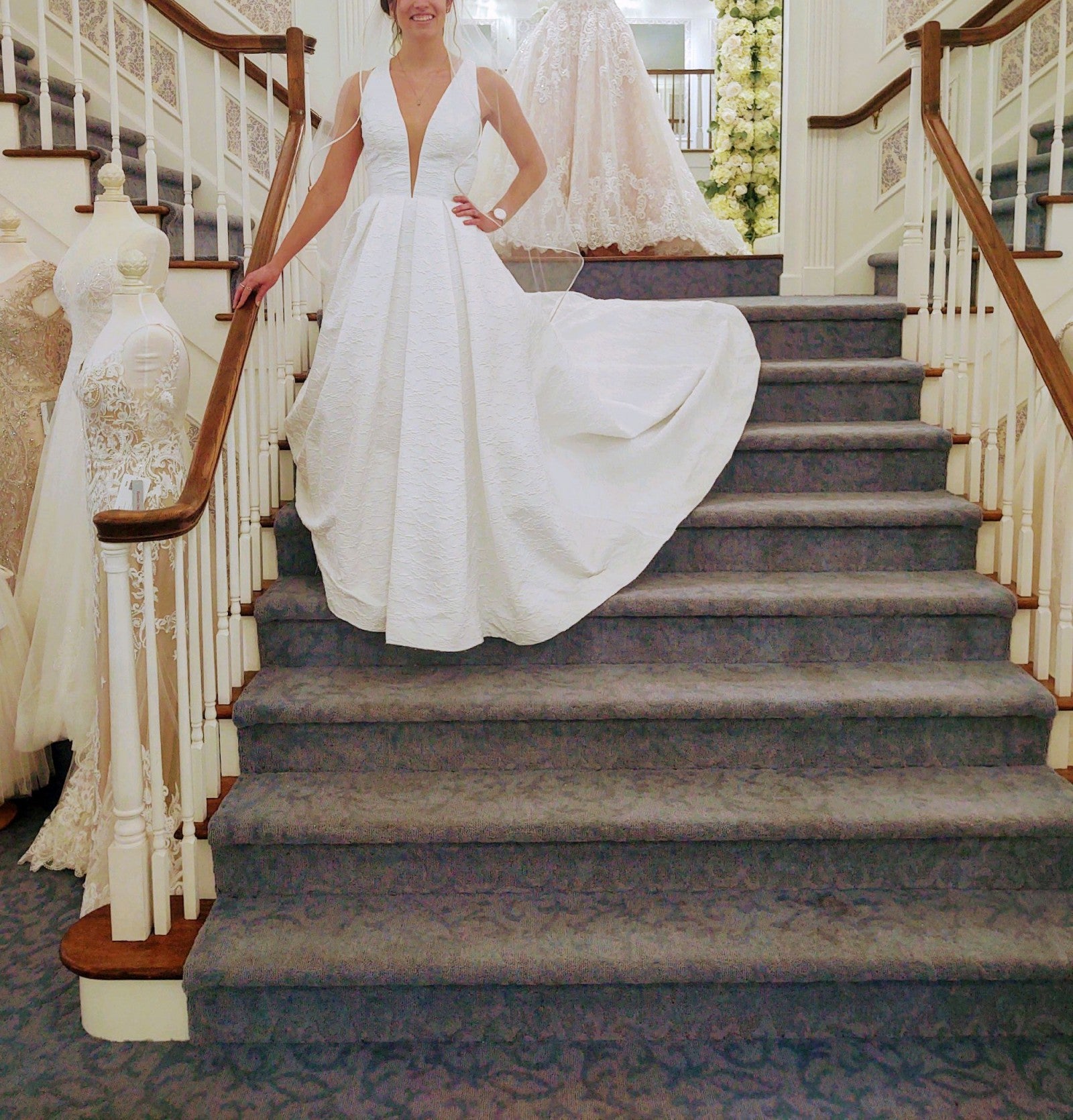 Morilee Rose 6918 Sample Wedding Gown - A-Line Lace Bridal Dress for Bride, Perfect for Beach Weddings & Formal Ceremonies