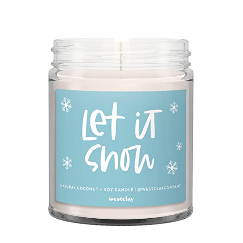 Let it Snow! Scented Soy Coconut Wax Candle - White Christmas Holiday Aroma, Non-Toxic & Eco-Friendly | Winter Home Decor, Gift Idea | Handmade in USA for Cozy Evenings & Festive Ambiance