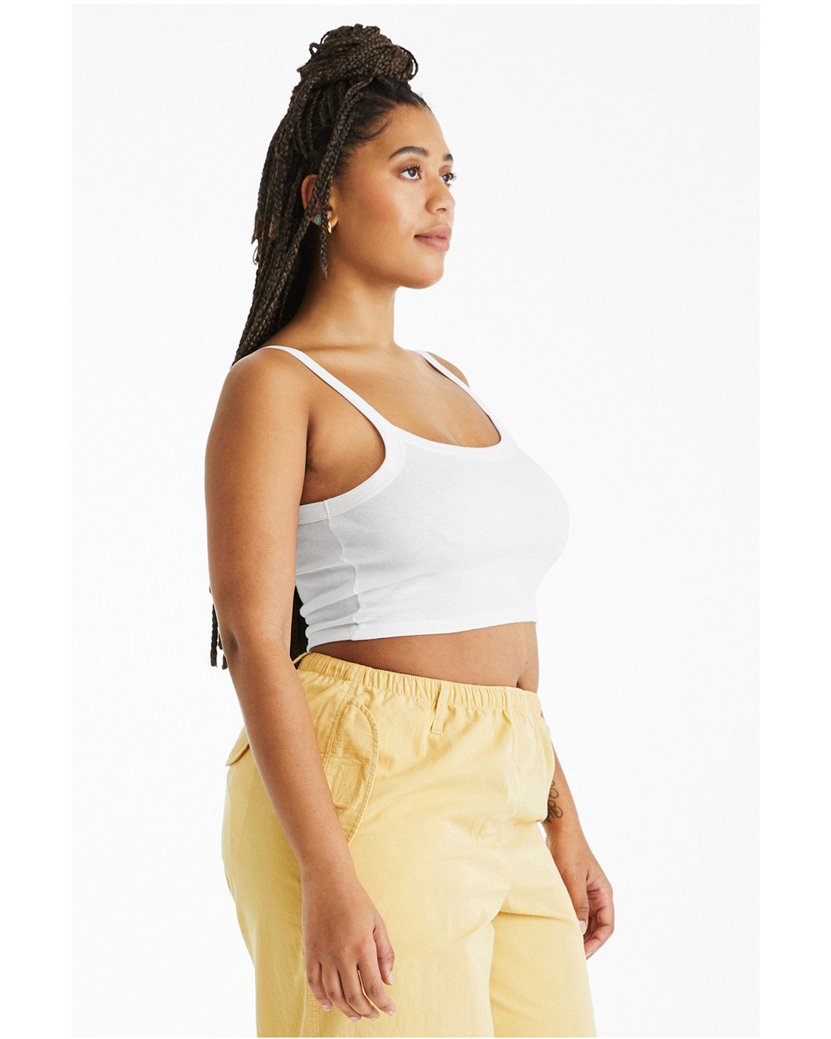 Bella + Canvas 1012BE Women's Micro Ribbed Scoop Neck Tank Top - Soft Stretch Casual Tee for Yoga, Gym & Everyday Wear