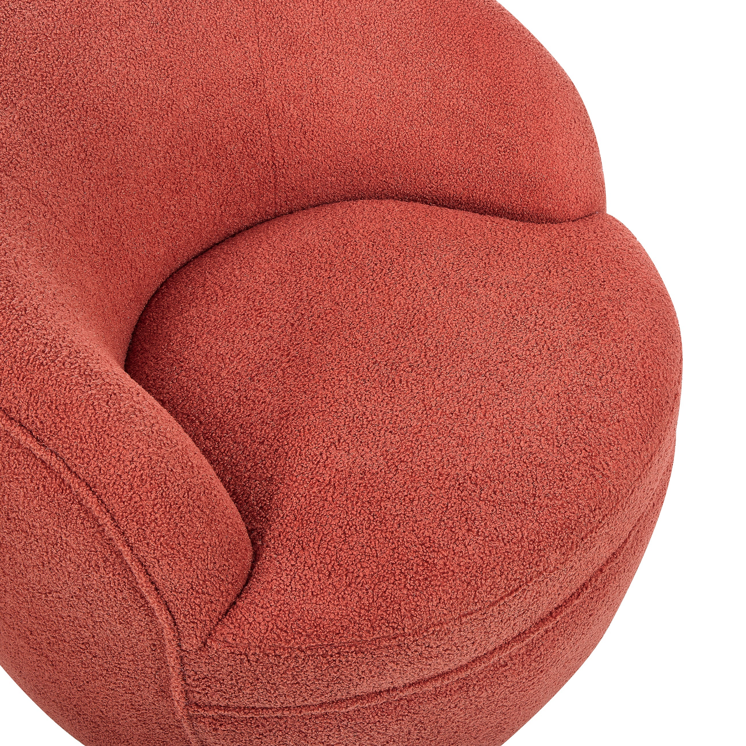 Roundhill Furniture Galleria 360 Swivel Faux Shearling Barrel Chair - Cozy Modern Accent Chair for Living Room, Bedroom & Office - Perfect for Reading, Relaxing & Home Decor