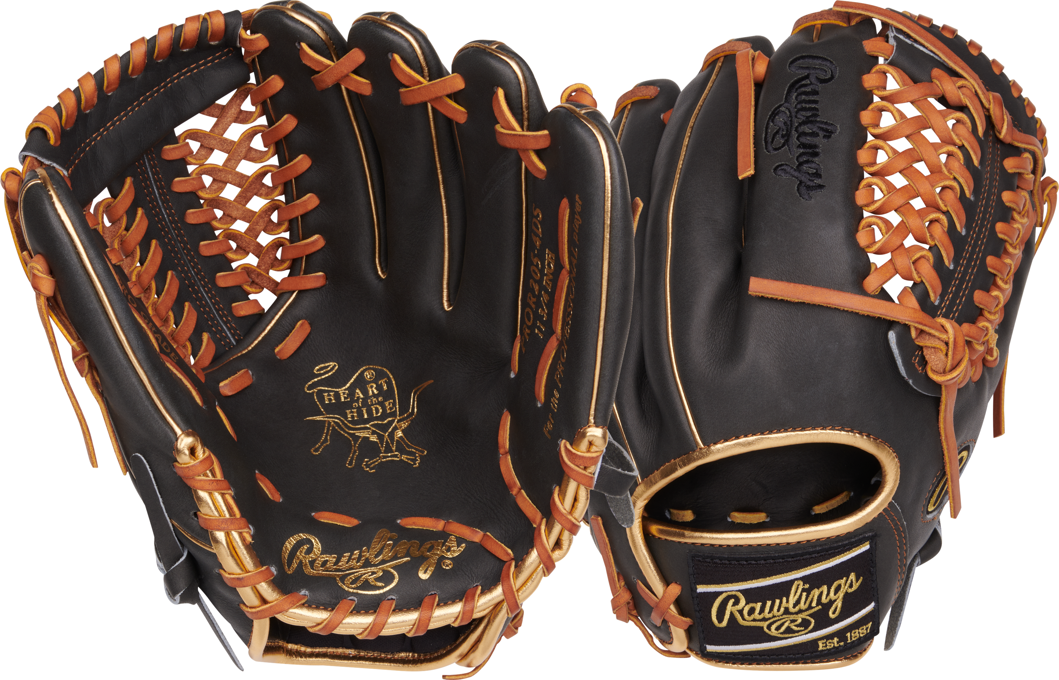 Rawlings Heart of the Hide PROR205 4DS Infield & Pitcher's Baseball Glove - 11.75