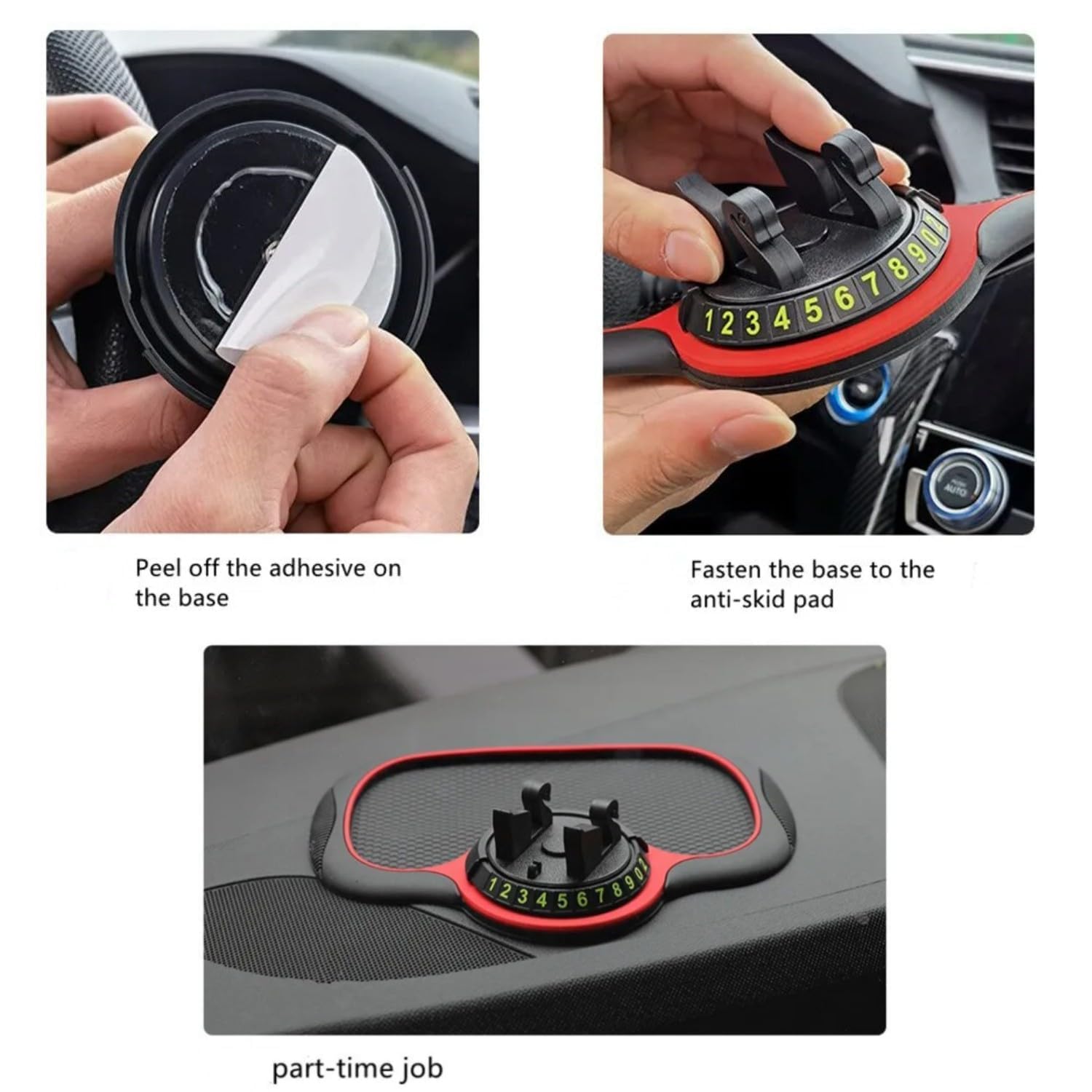 2024 Universal Multifunctional Car Dashboard Anti-Slip Mat with Phone Holder - Non-Slip Car Organizer for iPhone, Samsung & Smartphones - Perfect for Road Trips, Commuting & Hands-Free Driving