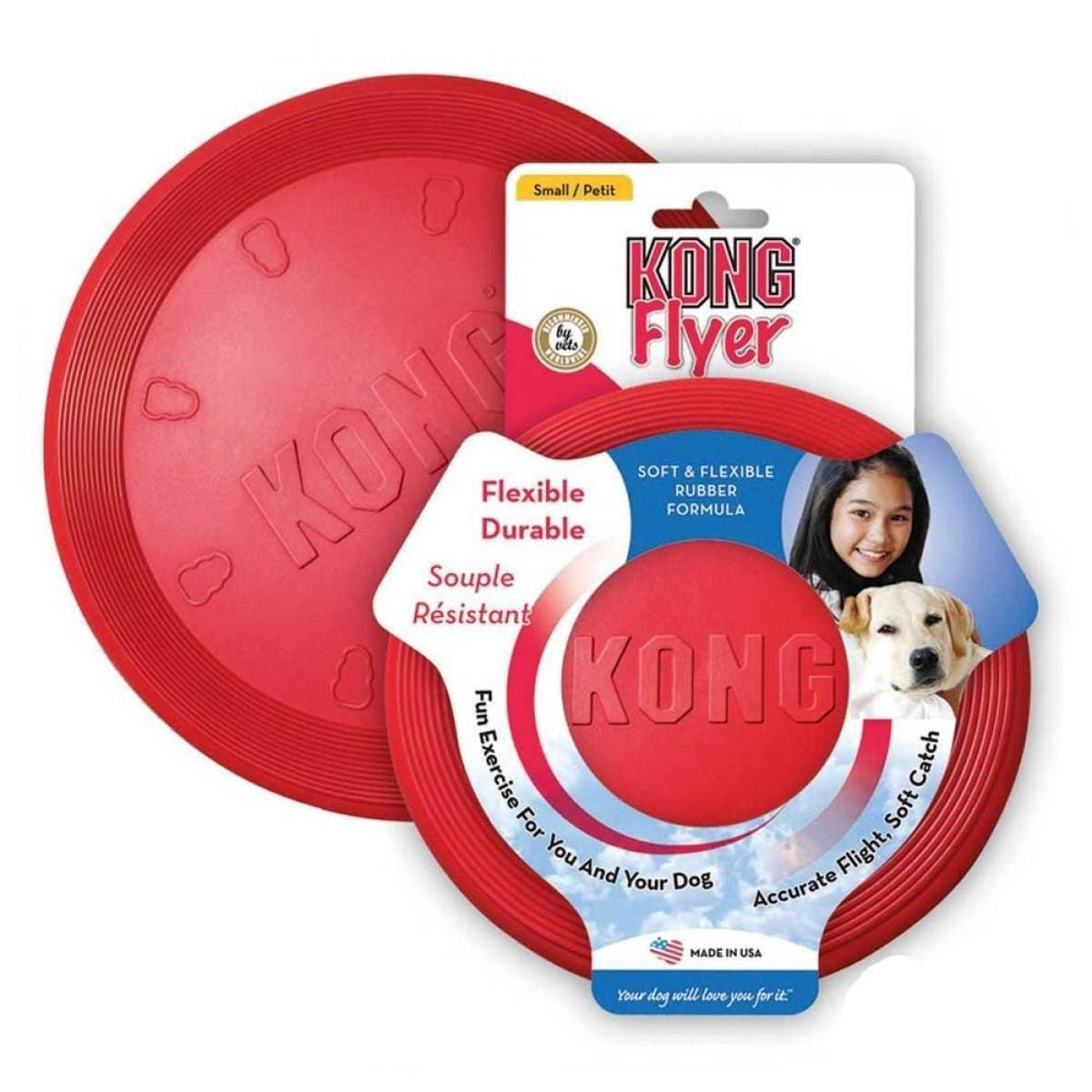 **Kong Classic Flyer Dog Toy – Red Flying Disc for Outdoor Play, Fetch & Training – Durable & Fun for Dogs of All Sizes**