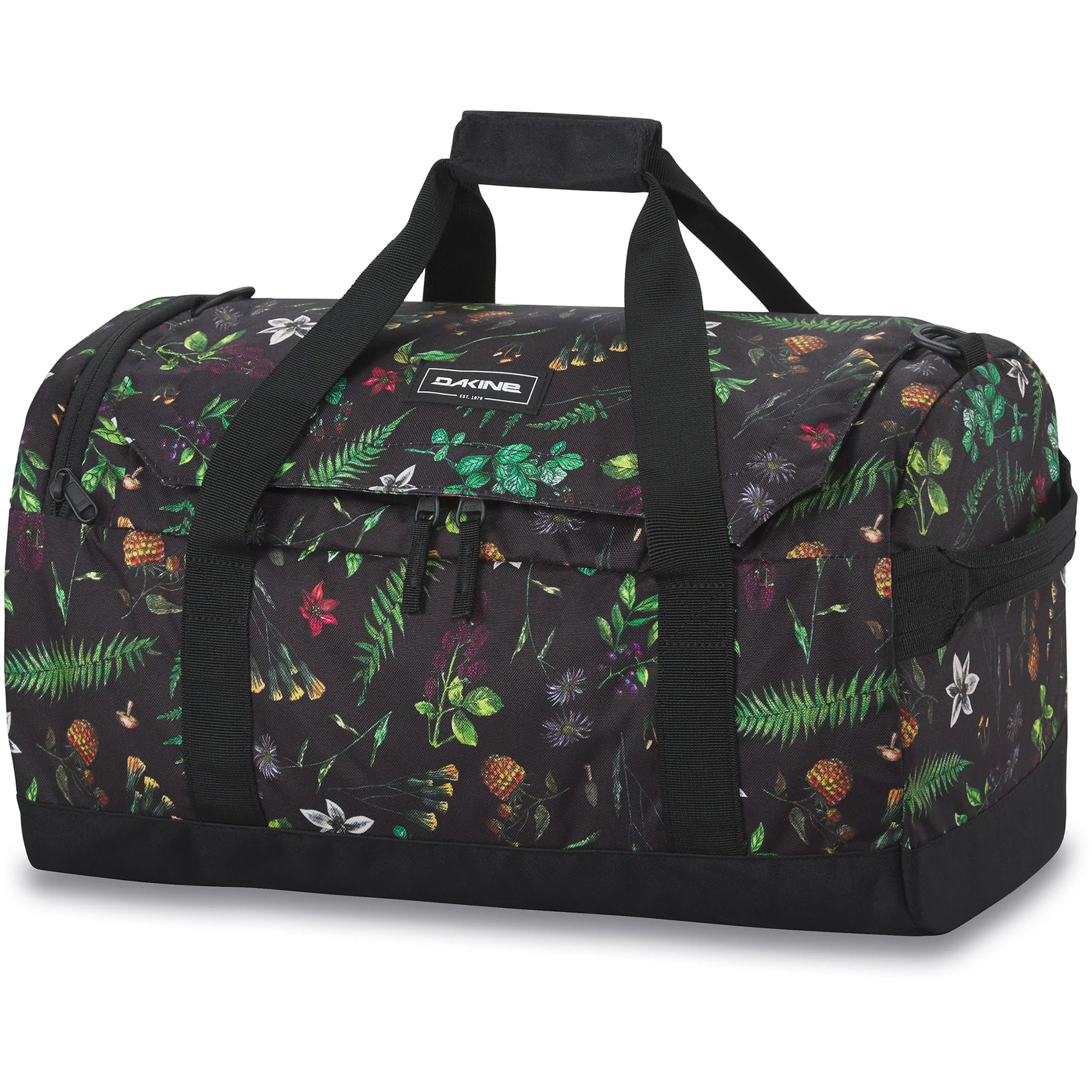 Dakine EQ Duffle 35L Travel Bag - Waterproof Duffel with Shoulder Strap, Woodland Floral Print for Gym, Camping & Weekend Getaways