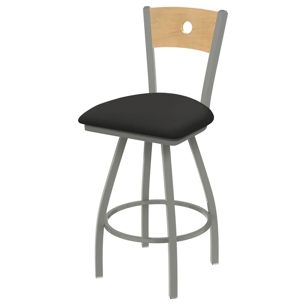 Holland Bar Stool Co. XL 830 Voltaire Swivel Bar Stool with Canter Iron Frame - Heavy Duty Counter Height Stool for Kitchen Island, Home Bar & Commercial Use