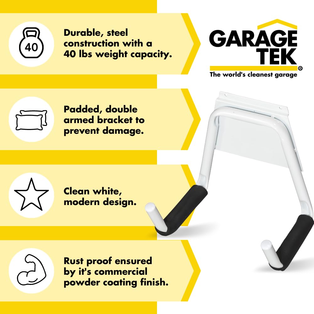 GarageTek Hang It All Wall Mount Organizer - Heavy Duty Garage Storage Bracket for Ladders, Wheelbarrows & Strollers | Compatible with SlatWall & GarageTek Storage Systems | Perfect for Garage, Shed & Workshop Organization