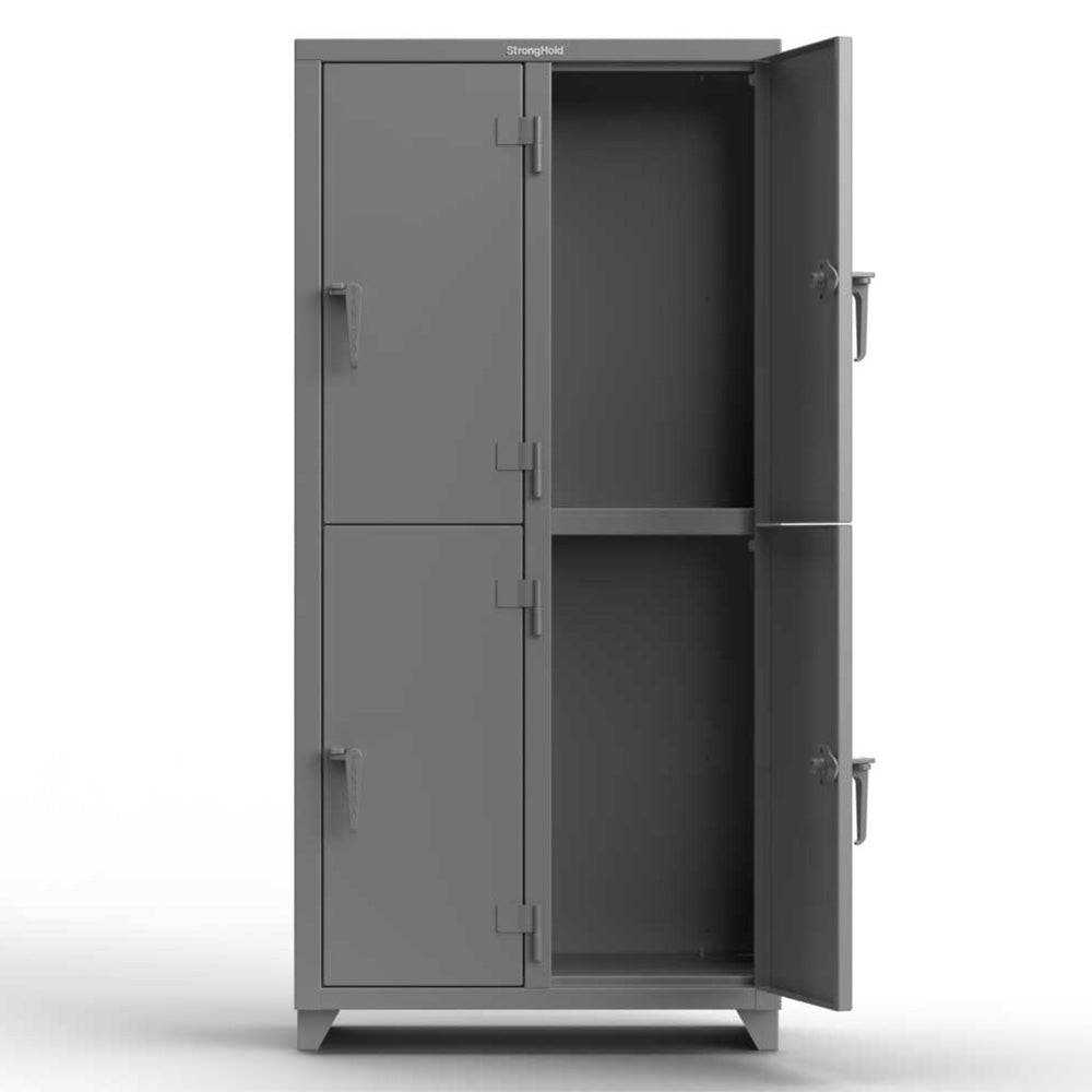 14 GA Heavy Duty Double Tier Locker - Extra Strong Metal School & Gym Storage - Perfect for Schools, Gyms, Offices and Dormitories