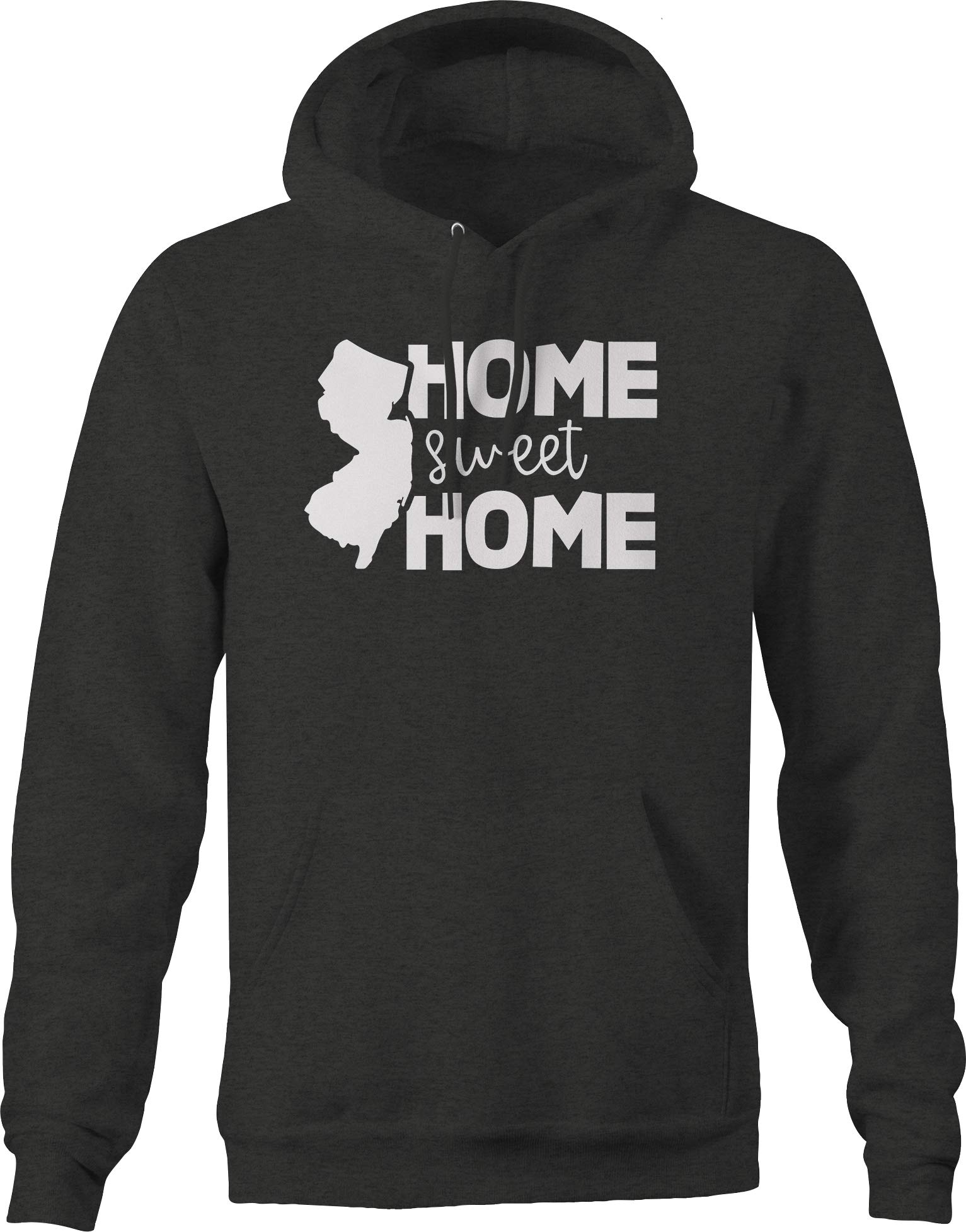 New Jersey State Hoodie for Men - Dark Grey Home Sweet Home Hometown Love Sweatshirt | Casual Wear, Gift for NJ Residents, Fan Apparel