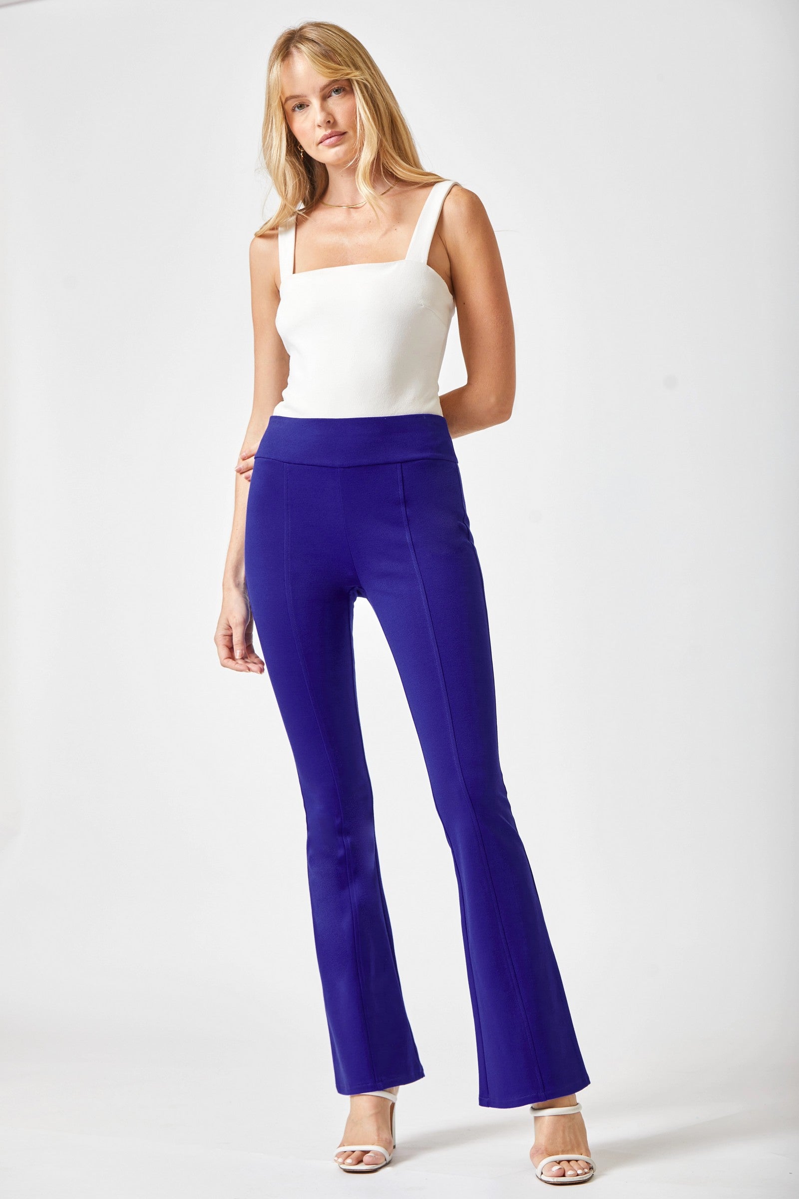 Magic Flare Pants for Women - 11 Vibrant Colors | High Waisted Wide Leg Trousers | Perfect for Casual Wear, Office & Date Nights