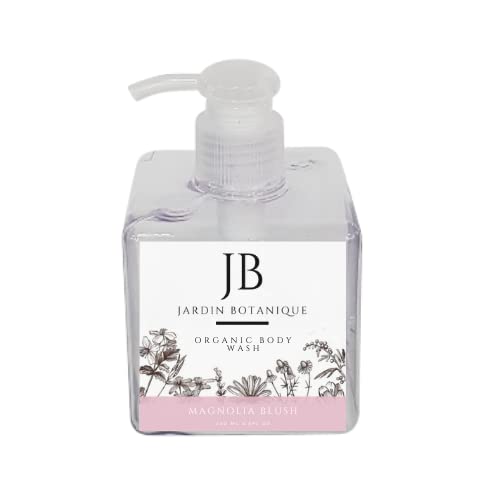Organic Magnolia Blush Body Wash & Body Crème Gift Set - 8 Oz Hydrating & Moisturizing for Sensitive Skin - Perfect for Spa Day, Self-Care Routine & Luxury Bath Time