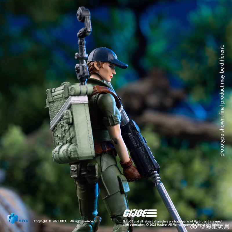 1/18 Scale HIYA 4-Inch Action Figure - Exquisite G.I.Joe Lady Jaye Collectible Mini Series for Adults & Collectors | Perfect for Display, Photography & Role-Playing Scenes