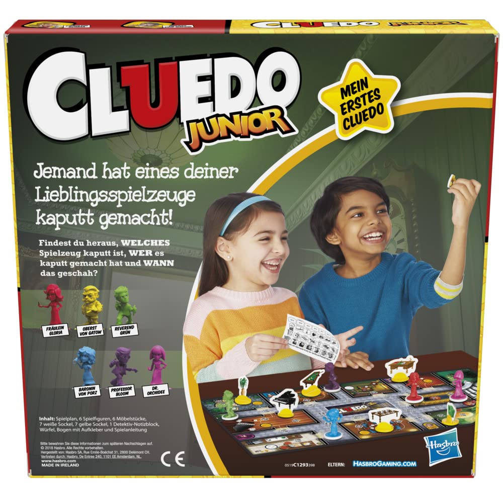Hasbro Gaming C1293100 Junior Classic Detective Game for Kids Age 5+ | Fun Mystery Solving Board Game for Family Game Night (German Version)