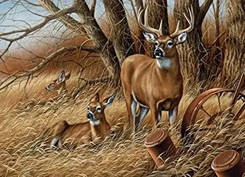 500-Piece Jigsaw Puzzles for Adults - Deer Artwork Puzzle, Large Family Board Game for Teens & Adults - Perfect for Home Decor, Stress Relief & Family Bonding Activities