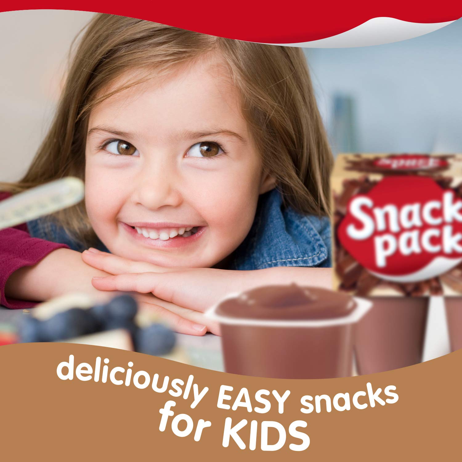 Snack Pack Chocolate Pudding Cups - 33 oz (6 Count) | Delicious & Convenient Snack for Kids Lunch Boxes, Office Treats & Desserts