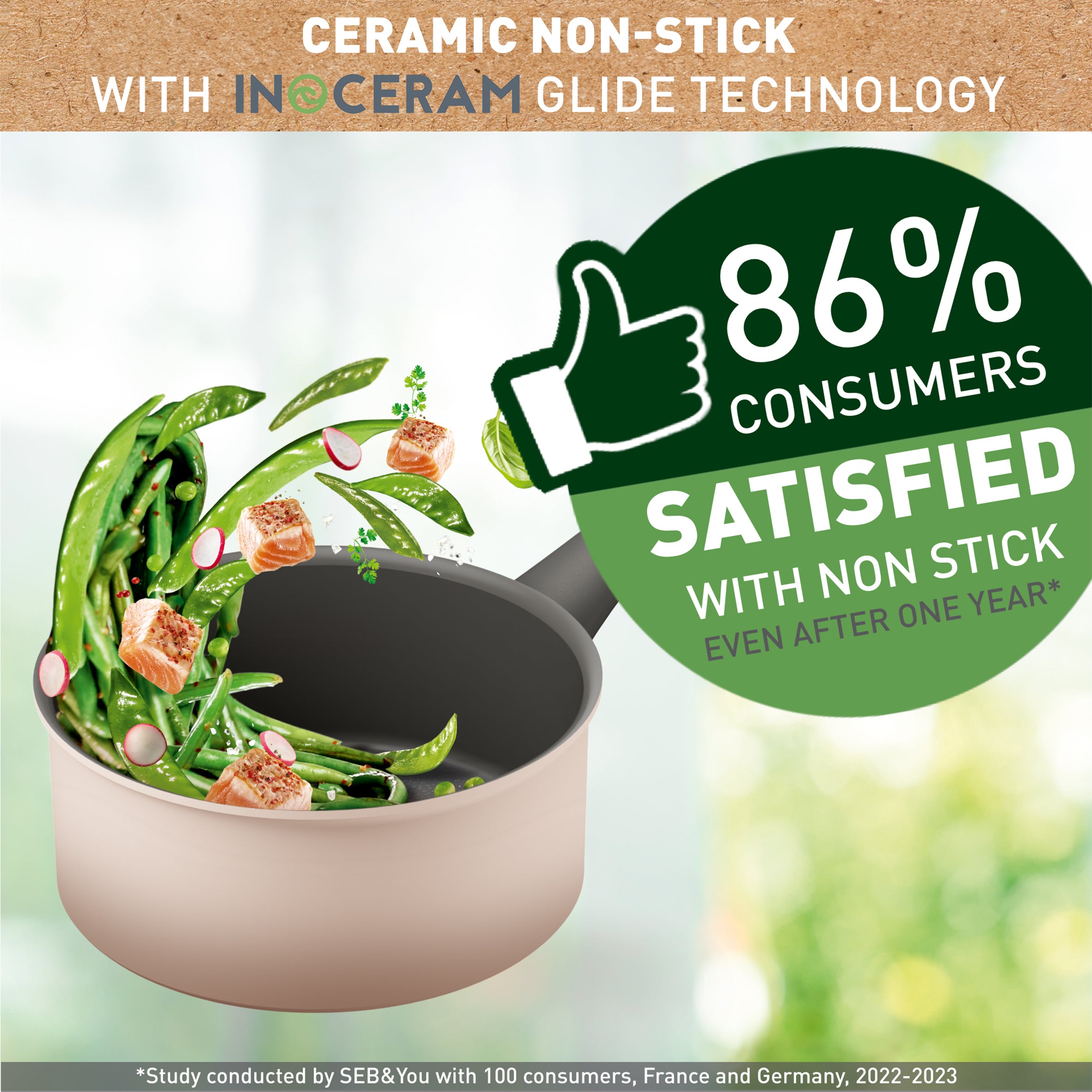 Tefal Revive Ceramic Induction Non-Stick Saucepan 18cm - 7.1 Inch Ceramic Coated Cookware for Gas, Electric & Induction Stoves - Perfect for Sauces, Stews & Everyday Cooking