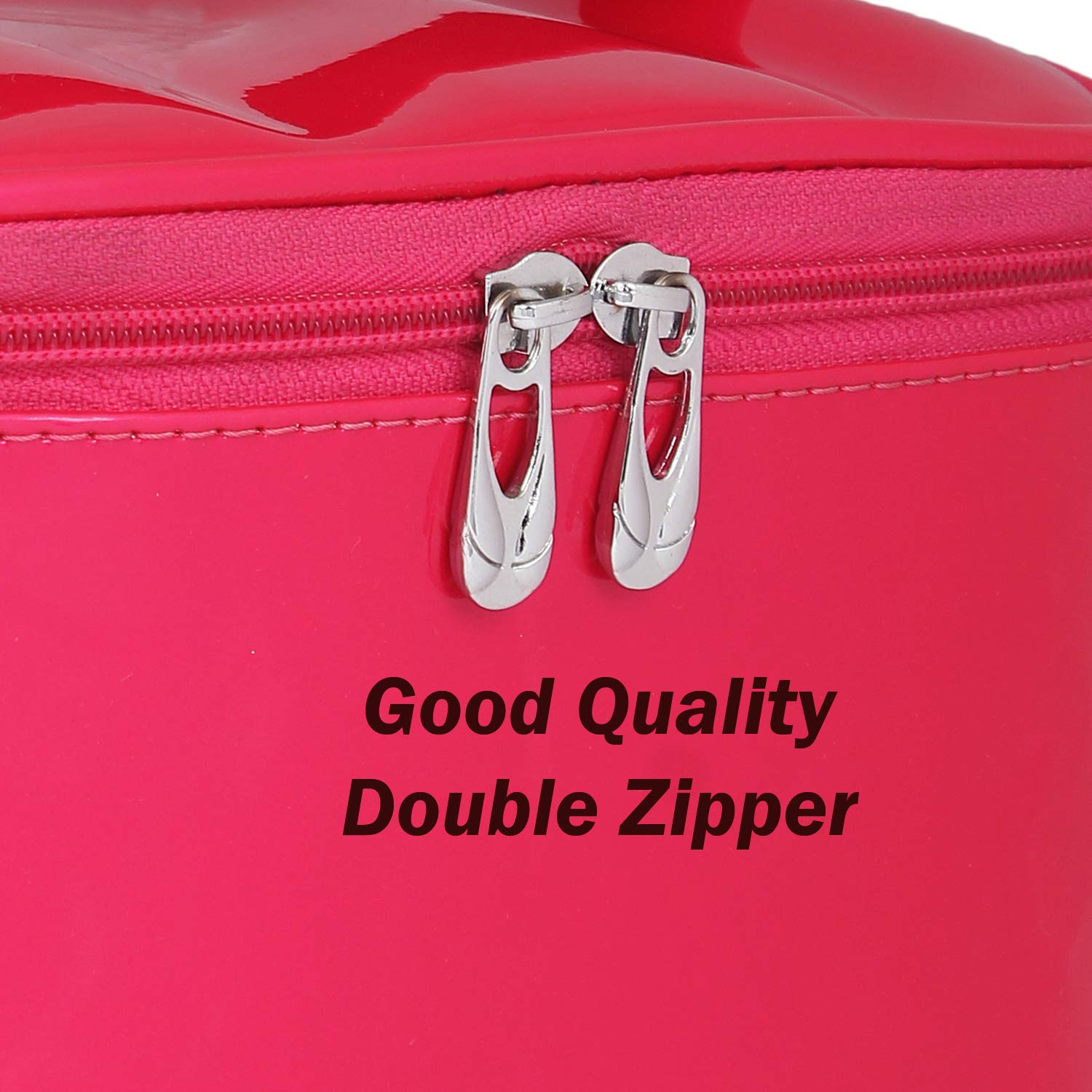 Fclues STORE Multifunctional Travel Cosmetic Bag - Pink Makeup Organizer Case for Women | Portable Grooming Kit Storage | Perfect for Airplane, Vacation & Daily Use