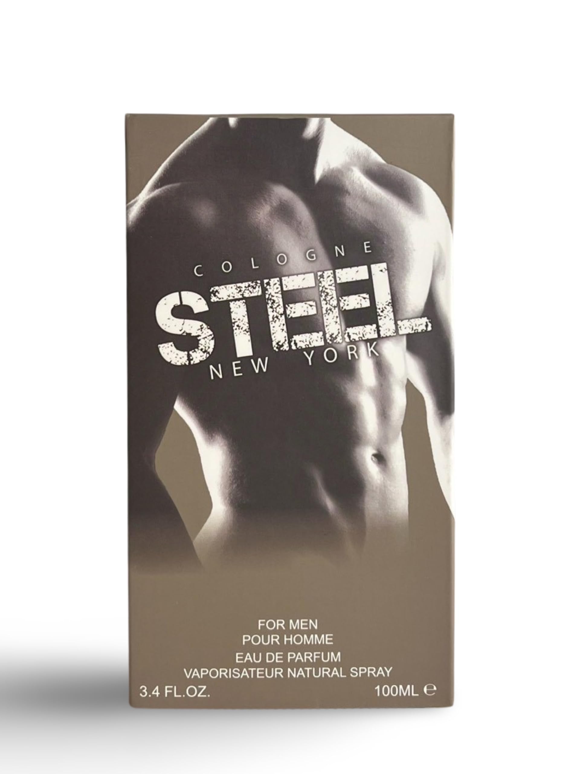 STEEL New York Men's Eau de Parfum - 3.4 Fl Oz Cologne with Grapefruit, Bergamot & Spicy Notes - Fresh Citrus & Woody Fragrance for Day & Night Wear - Perfect for Office, Date Night & Special Occasions