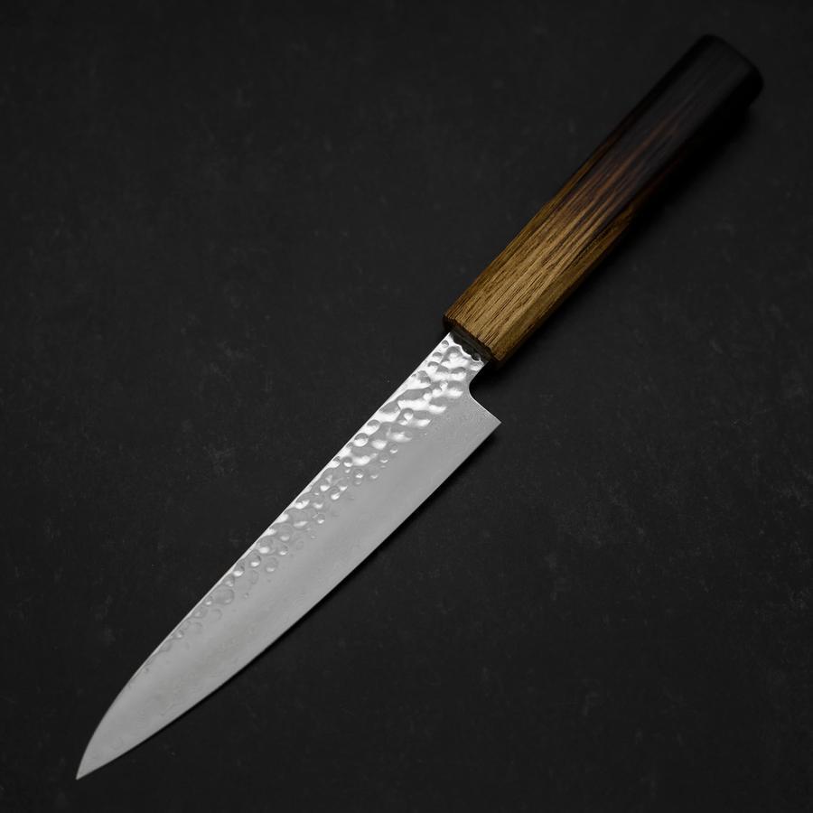 VG-10 Tsuchime Damascus Petty Knife 150mm - Japanese Chef Knife with Urushi Handle for Precision Slicing, Peeling & Garnishing - Perfect for Home Cooks & Professional Chefs