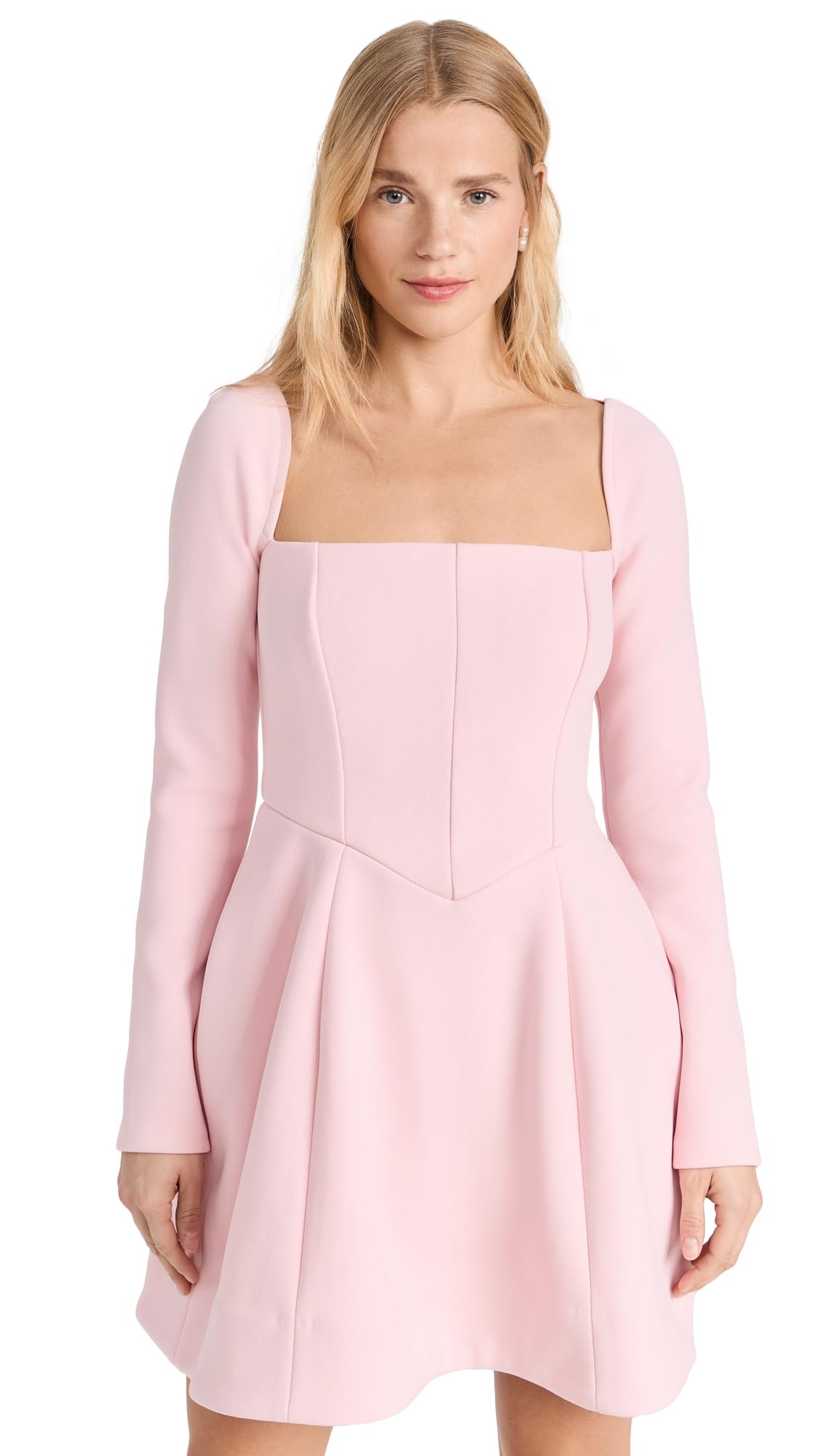 STAUD Women's Belinda Dress - Elegant Flowy Midi Dress with V-Neck & Puff Sleeves | Perfect for Weddings, Parties & Summer Outfits