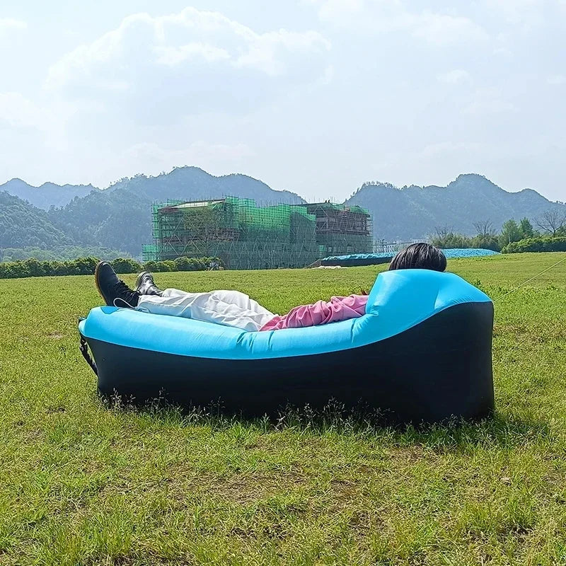 Inflatable Lounger Air Sofa Chair - Portable Outdoor Couch for Camping, Beach, Picnics & Travel | Lightweight & Compact for Easy Carry | Perfect for Relaxing in Backyard, Park or Poolside