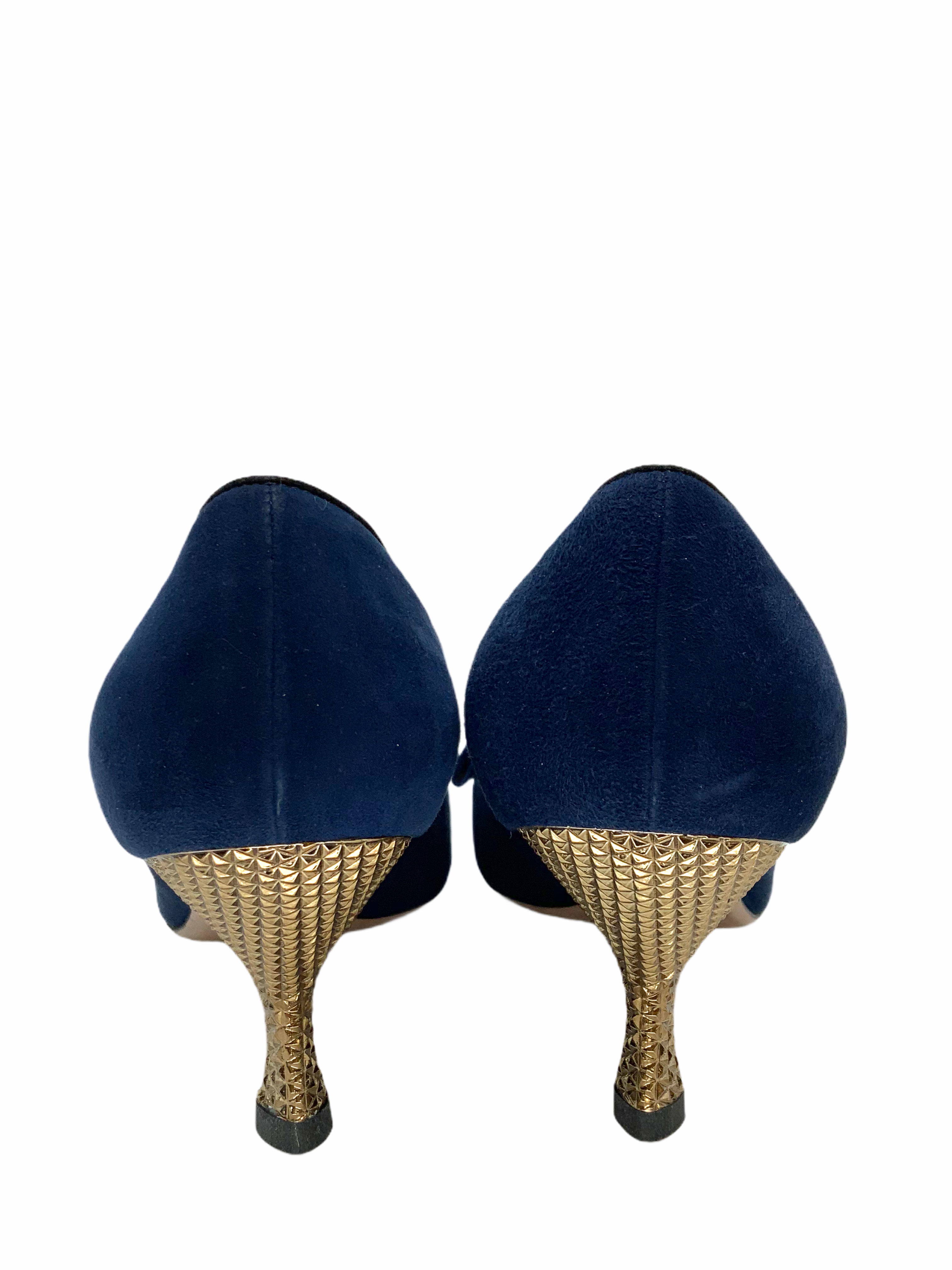 Prada Suede Bow Pumps Women's Size 10 - Elegant Pointed Toe Heels for Office, Party & Wedding Events