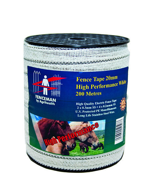 High Visibility Electric Fence Tape - 1/2 Inch Wide, 500ft Roll for Livestock & Animal Containment - Durable, Weatherproof Electric Fencing for Farms, Ranches & Pastures