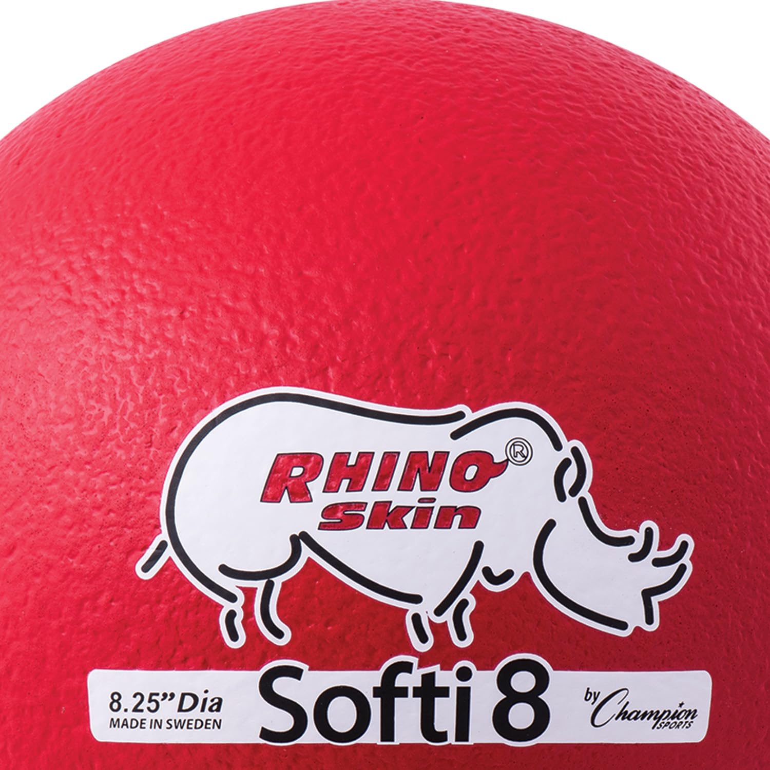 Champion Sports Softi Rhino Skin Ball - Durable Rubber Training Ball for Football, Soccer & Rugby - Perfect for Practice, Drills & Games Indoors or Outdoors