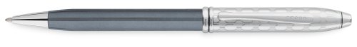 Cross Townsend Tango Slate Lacquer Engraved Rhodium Plated Ballpoint Pen - Premium Gift for Graduation, Business & Executive Writing