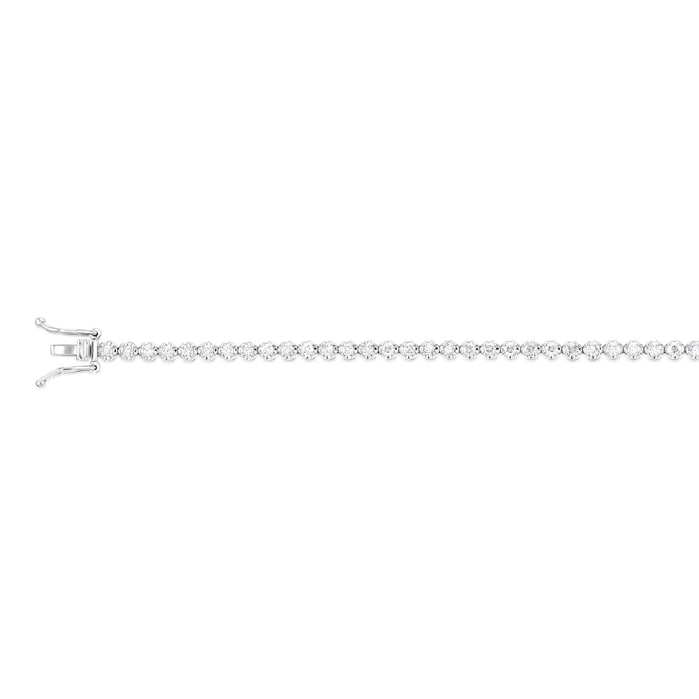 9ct White Gold 1.5 Carat Natural Diamond Tennis Bracelet 18cm for Women - Perfect for Weddings, Anniversaries & Special Occasions