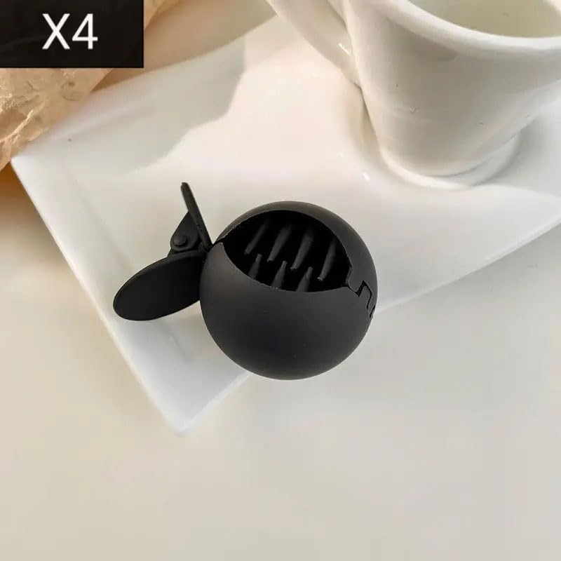 Ashkash 4-Piece Small Fish Shaped Matte Hair Claw Clips - Non-Slip Strong Hold Jaw Clips for Thick Hair - Perfect for Ponytails, Buns & Everyday Hairstyles