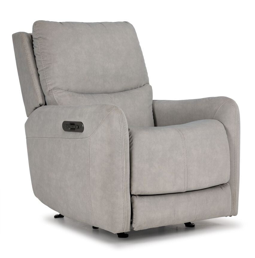 Chase Power Rocker Recliner Chair - Grey Upholstered Electric Lift Recliner with Remote Control for Living Room, Home Theater & Relaxation