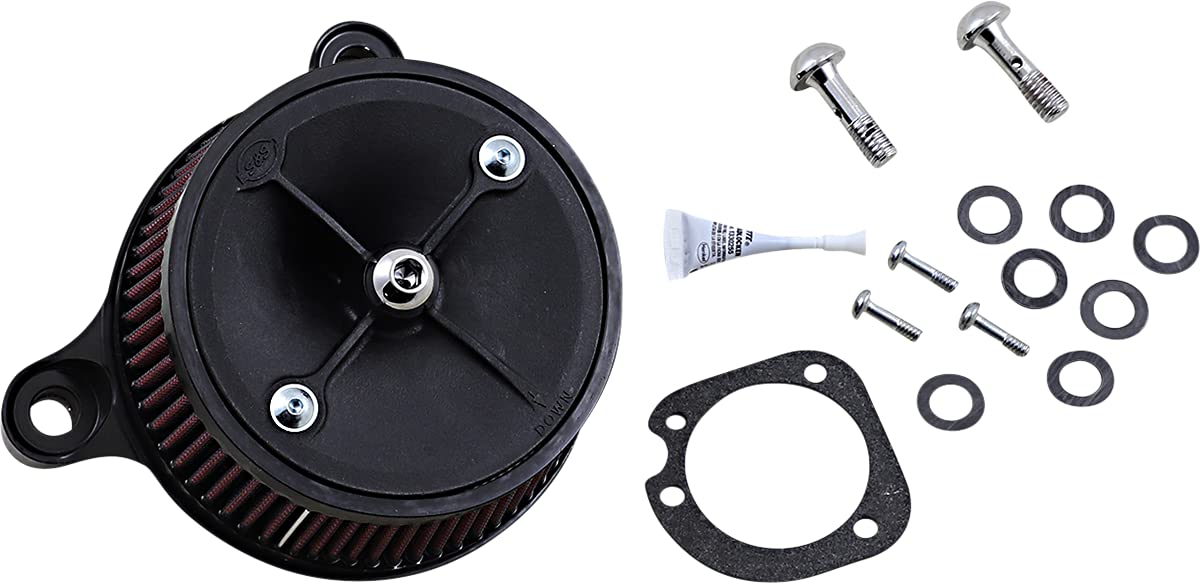 S&S Cycle Stealth Air Cleaner Kit 170-0100 - High Performance Motorcycle Air Intake System for Harley Davidson - Perfect for Street Riding & Custom Bike Builds
