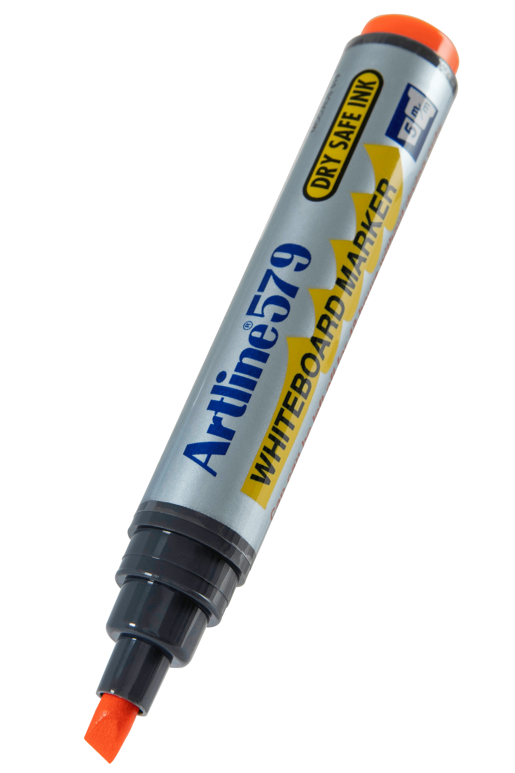 Artline 579 Whiteboard Marker - 5mm Chisel Tip, Orange Ink, Pack of 12 - Perfect for Office, Classroom & Home Whiteboard Presentations