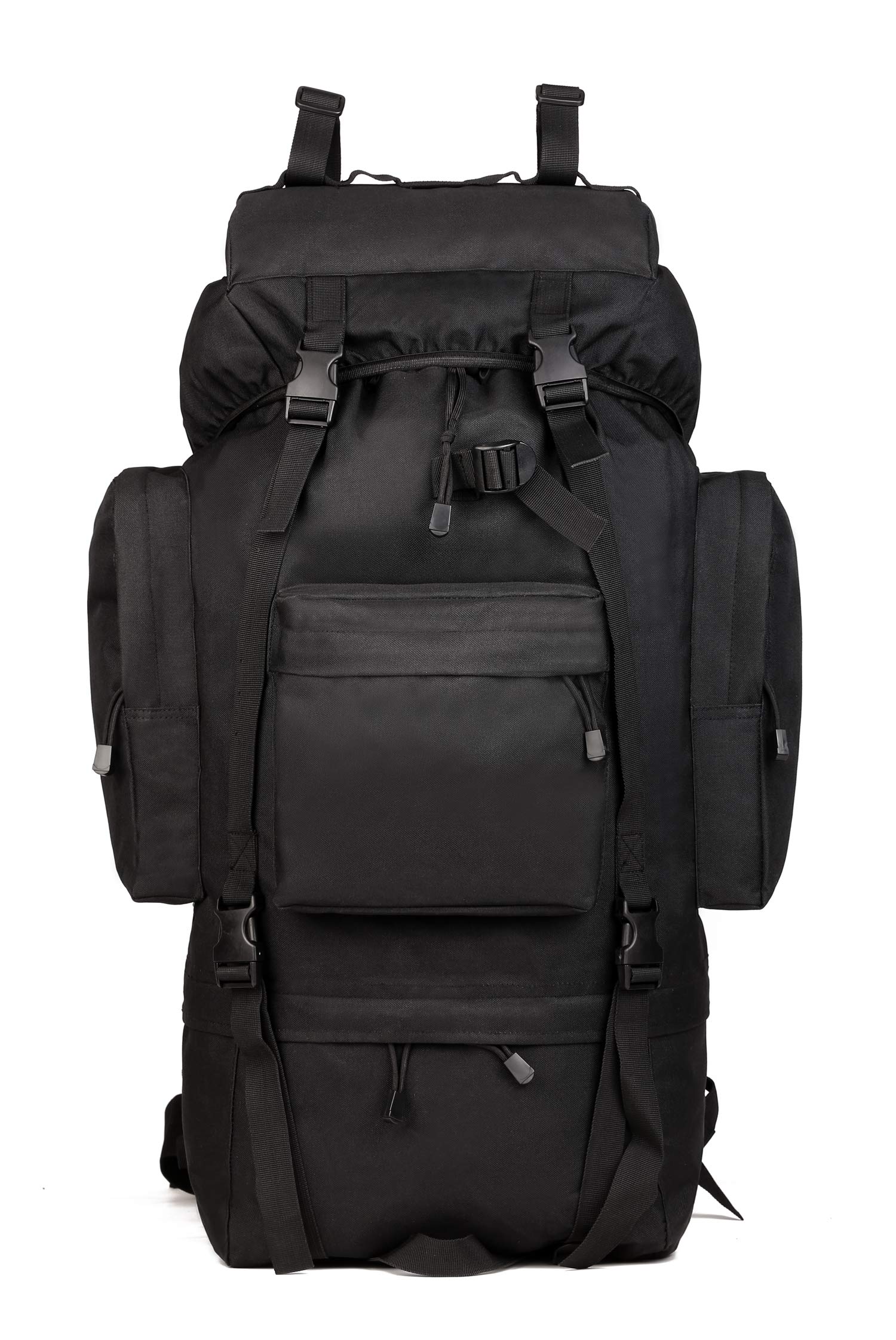 60L Military Tactical Backpack for Camping & Hiking - Durable Molle Rucksack with Adjustable Straps - Perfect for Outdoor Adventures, Travel & Survival Gear (Black)