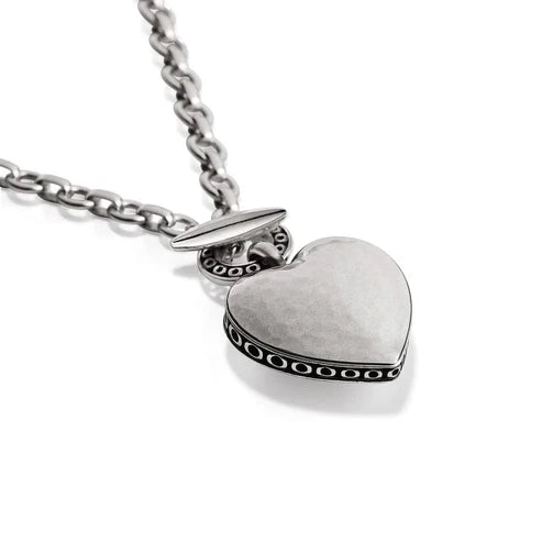 Brighton Silver Heart Toggle Necklace - Elegant Sterling Silver Jewelry for Women | Perfect for Valentine's Day Gifts, Anniversary Presents & Romantic Occasions