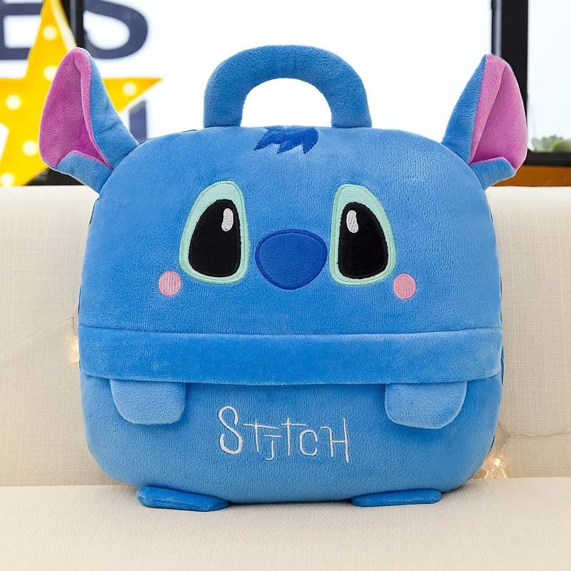 **3-in-1 Plush Travel Pillow Blanket for Kids (Ages 0-15) – Convertible Cozy Blanket & Pillow Bag – Perfect for Airplane, Car, and Camping Trips**